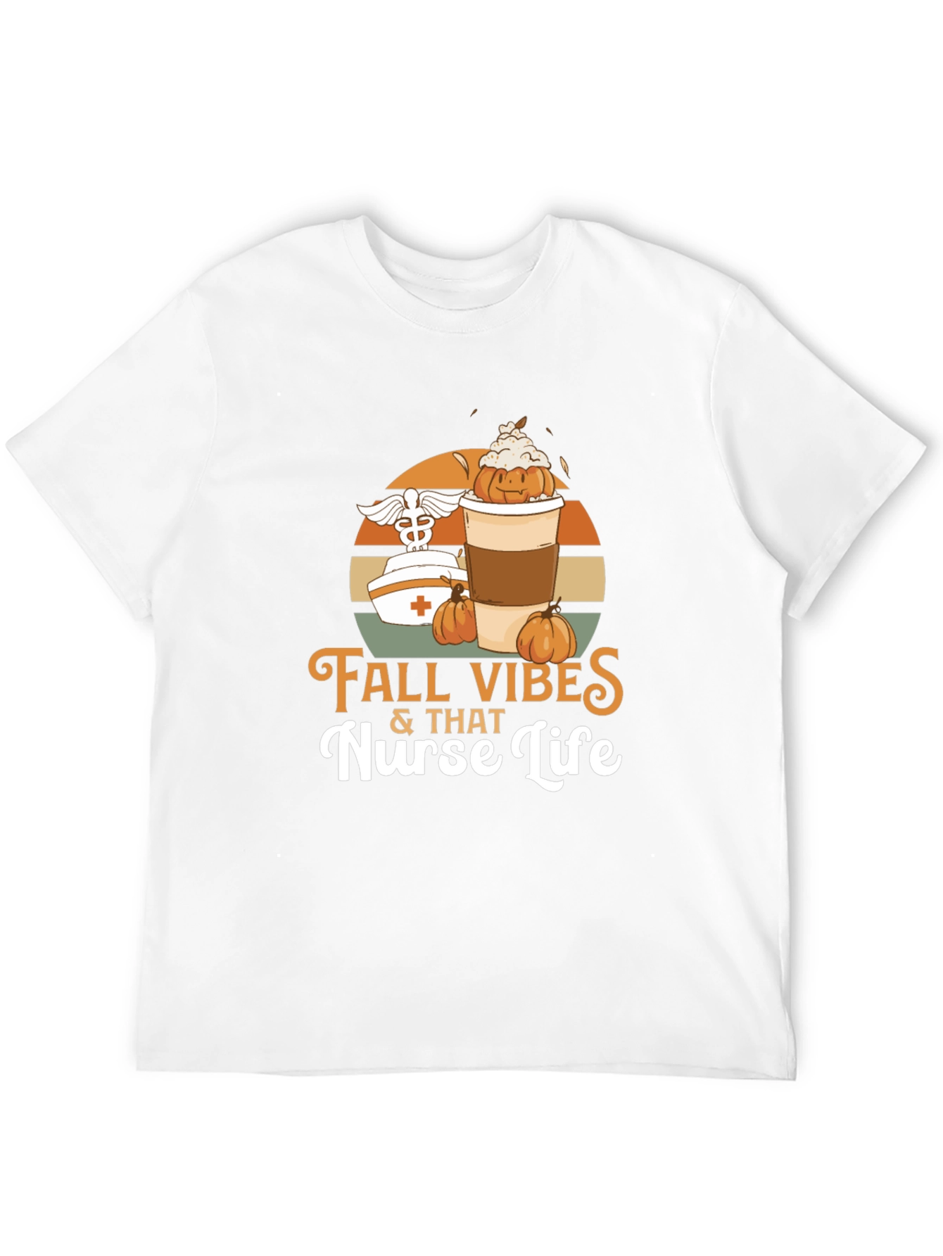 Fall Vibes Nurse Life T-Shirt - Autumn Design