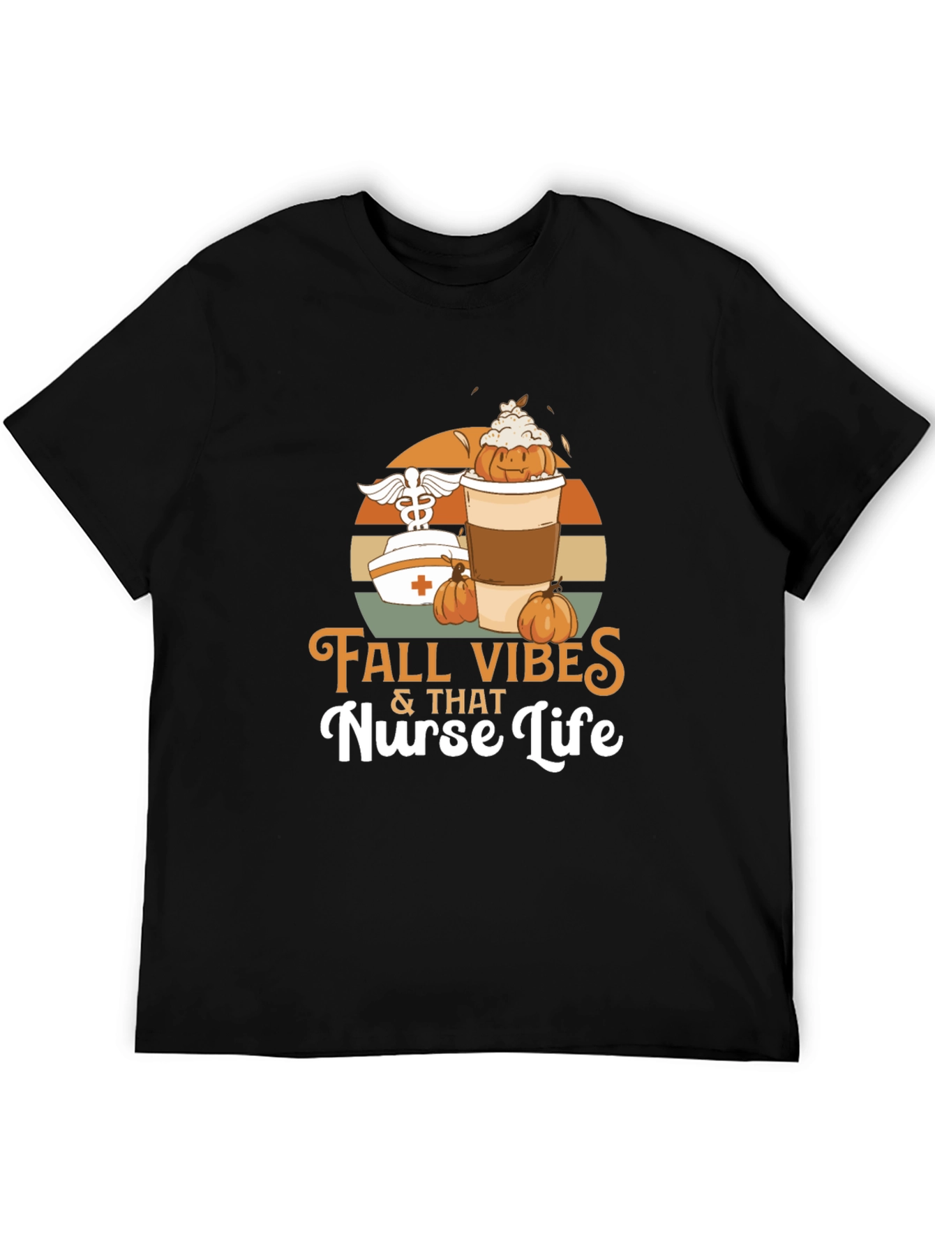 Fall Vibes Nurse Life T-Shirt - Autumn Design
