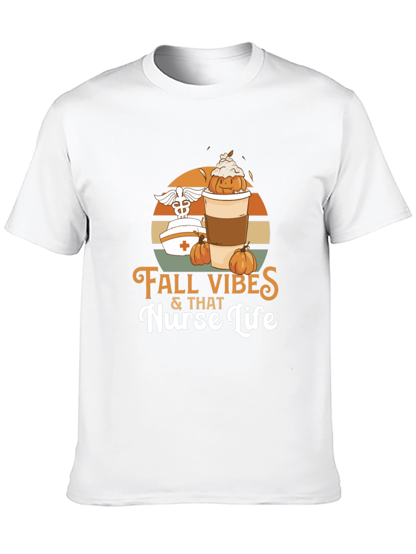 Fall Vibes Nurse Life T-Shirt - Autumn Design