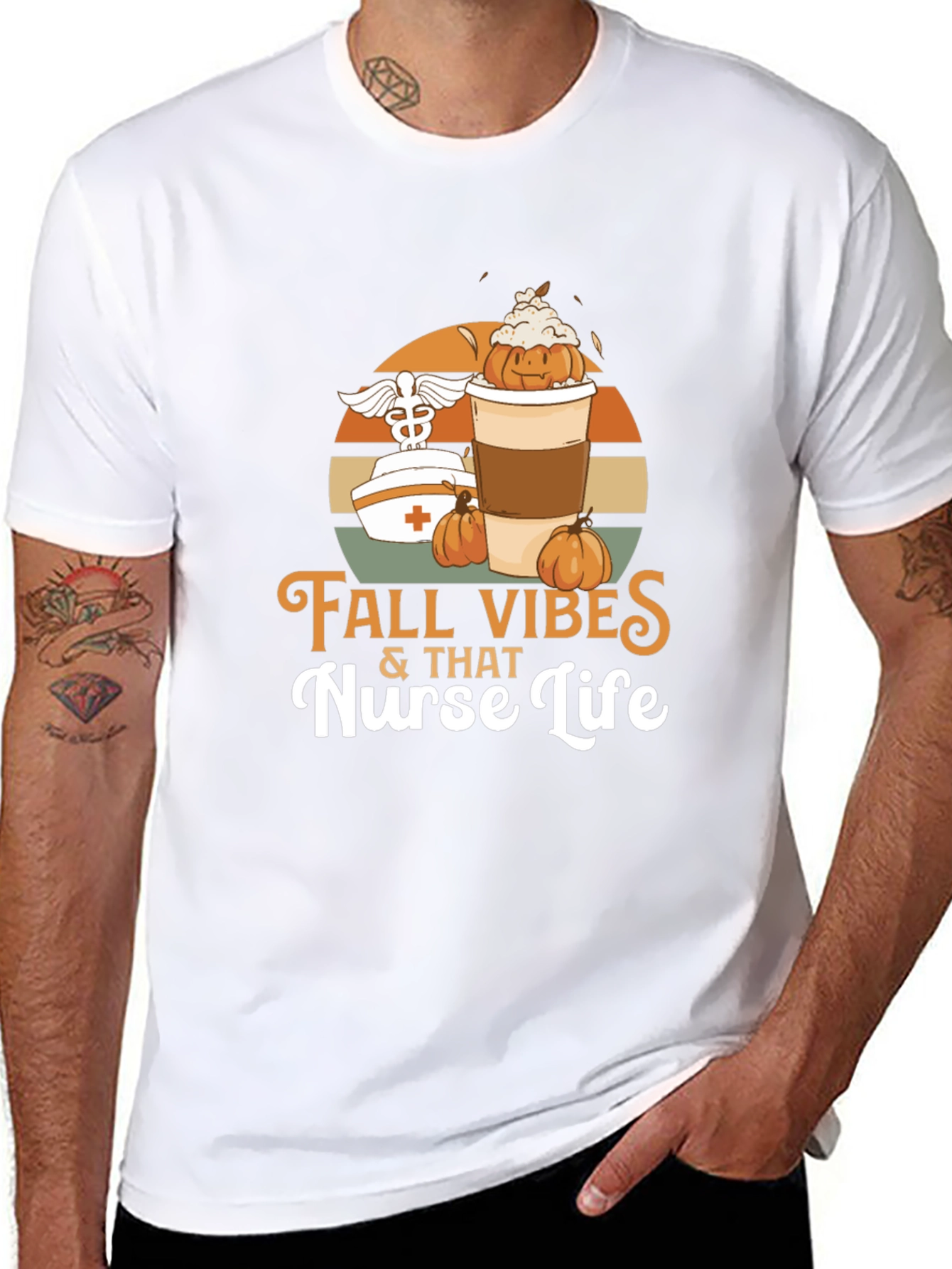 Fall Vibes Nurse Life T-Shirt - Autumn Design