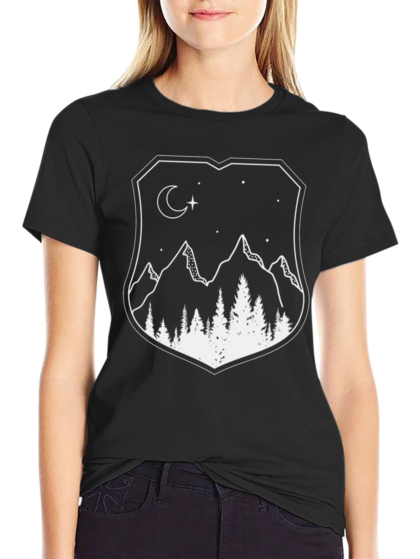 Mountainscape Graphic Tee - Black