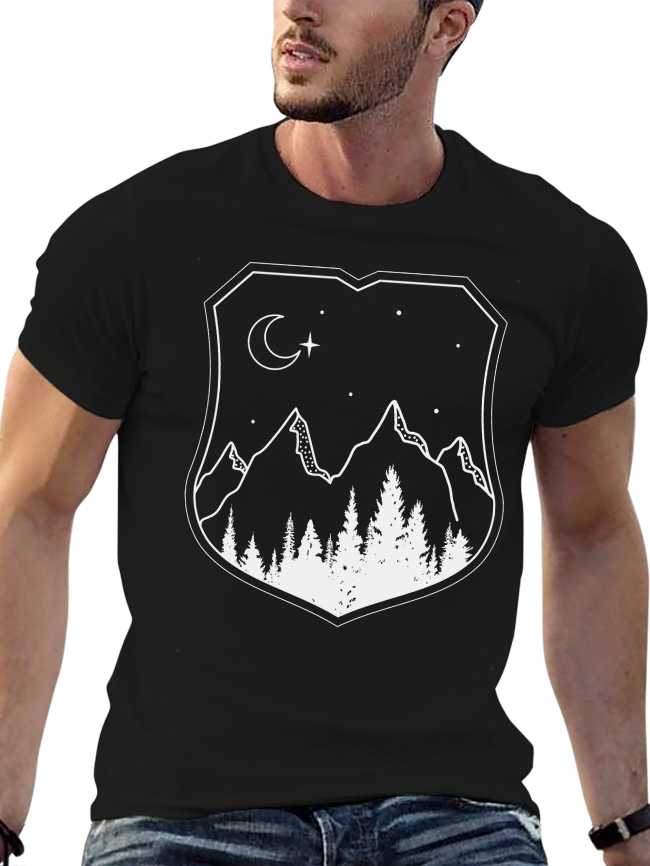 Mountainscape Graphic Tee - Black