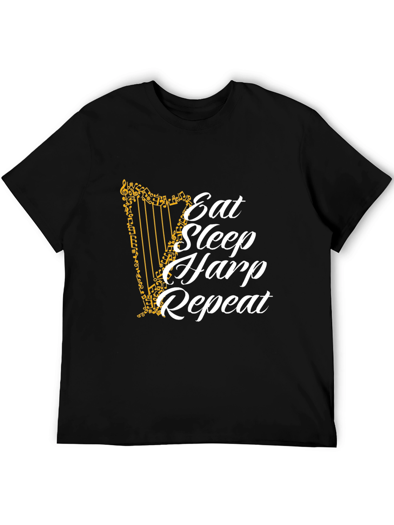 Eat Sleep Harp Repeat Graphic Tee