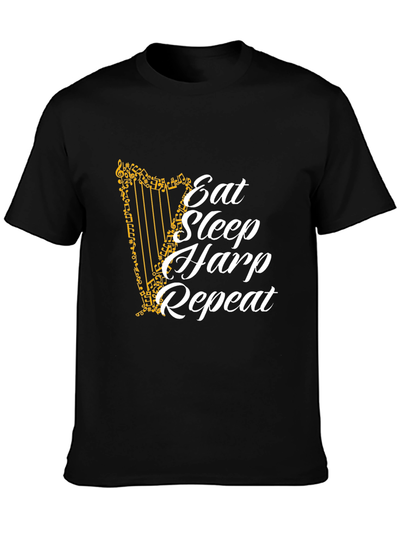 Eat Sleep Harp Repeat Graphic Tee