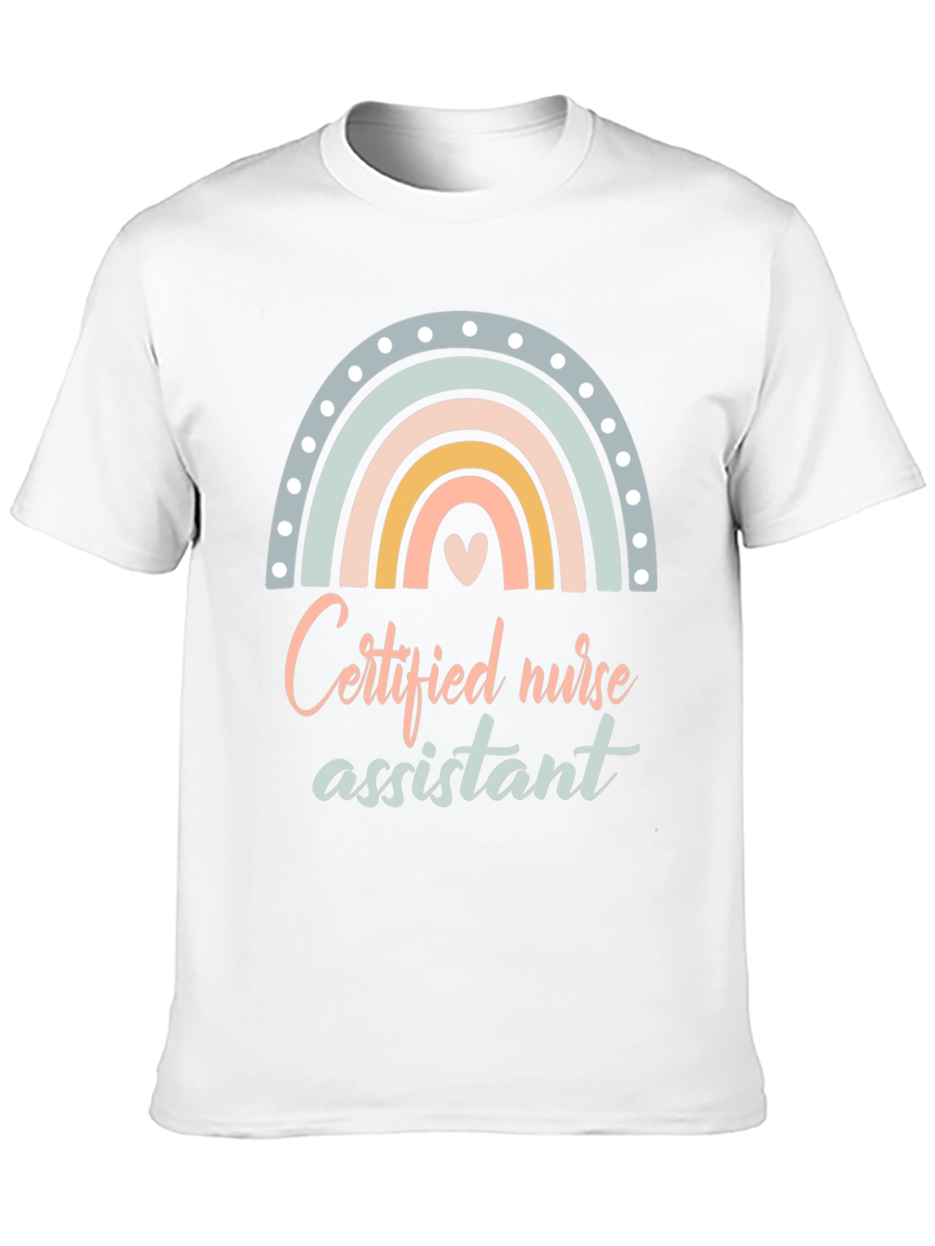 Certified Nurse Assistant T-Shirt Rainbow Design