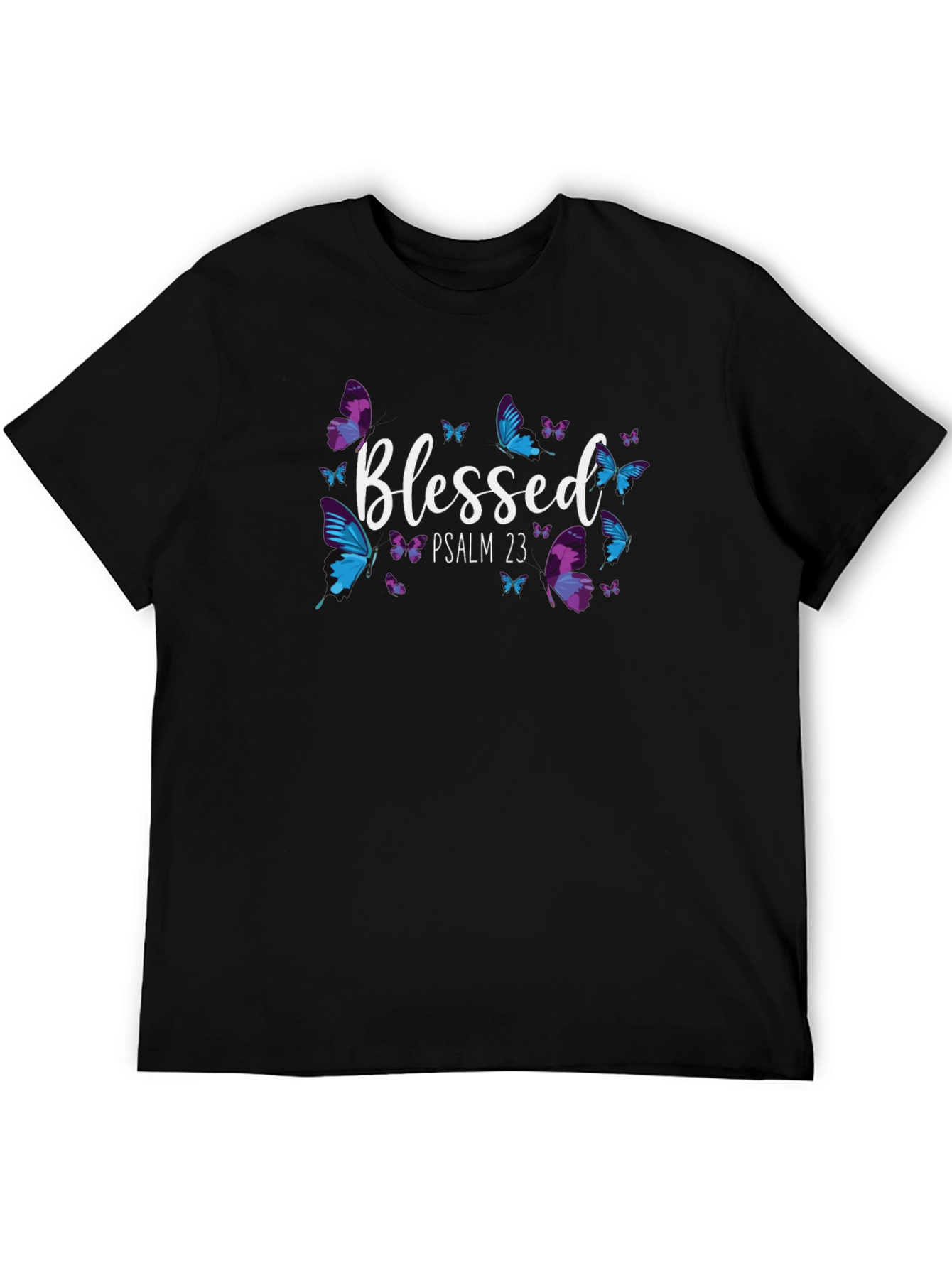 Blessed Psalm 23 Butterfly T-Shirt