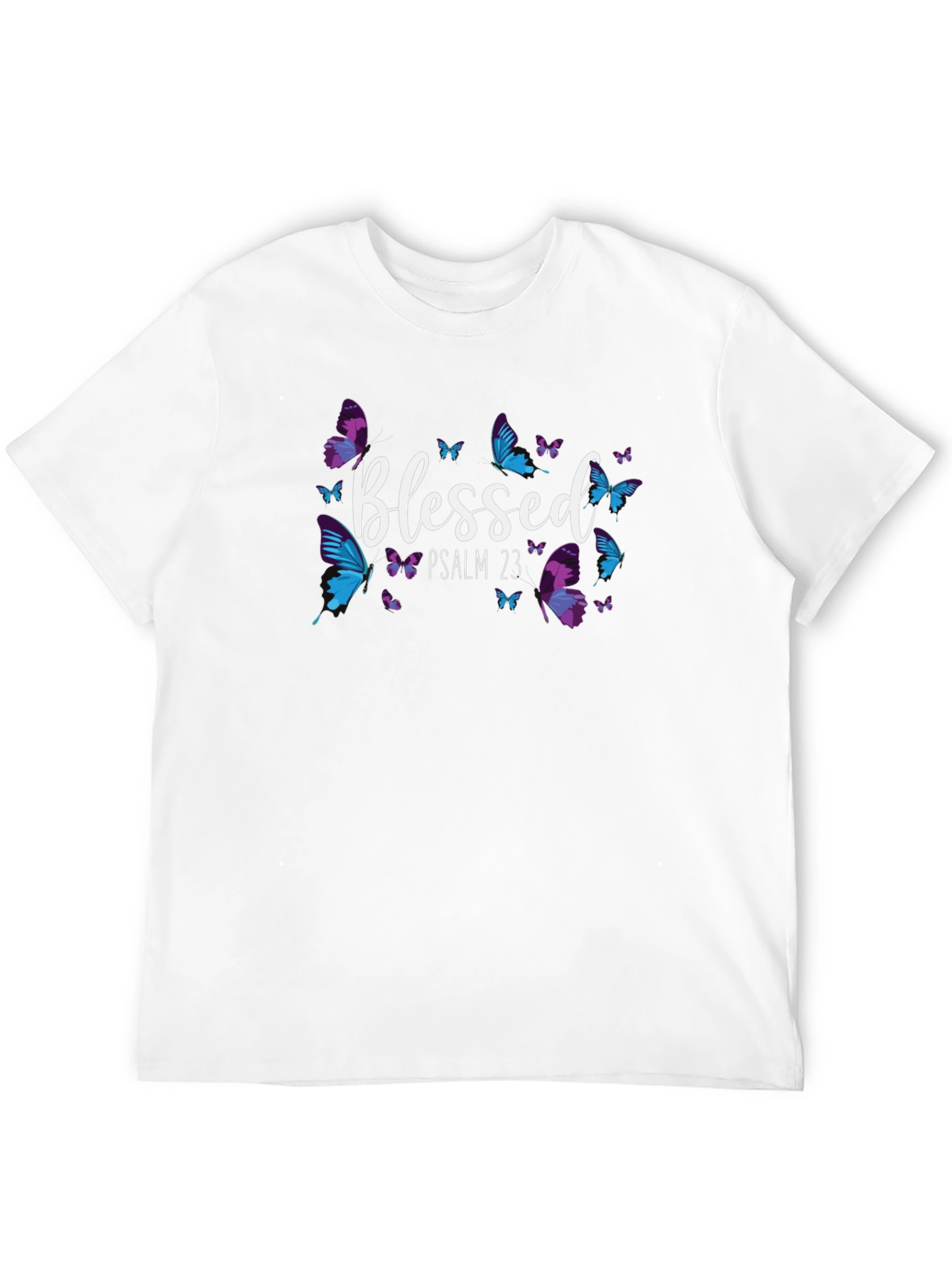 Blessed Psalm 23 Butterfly T-Shirt