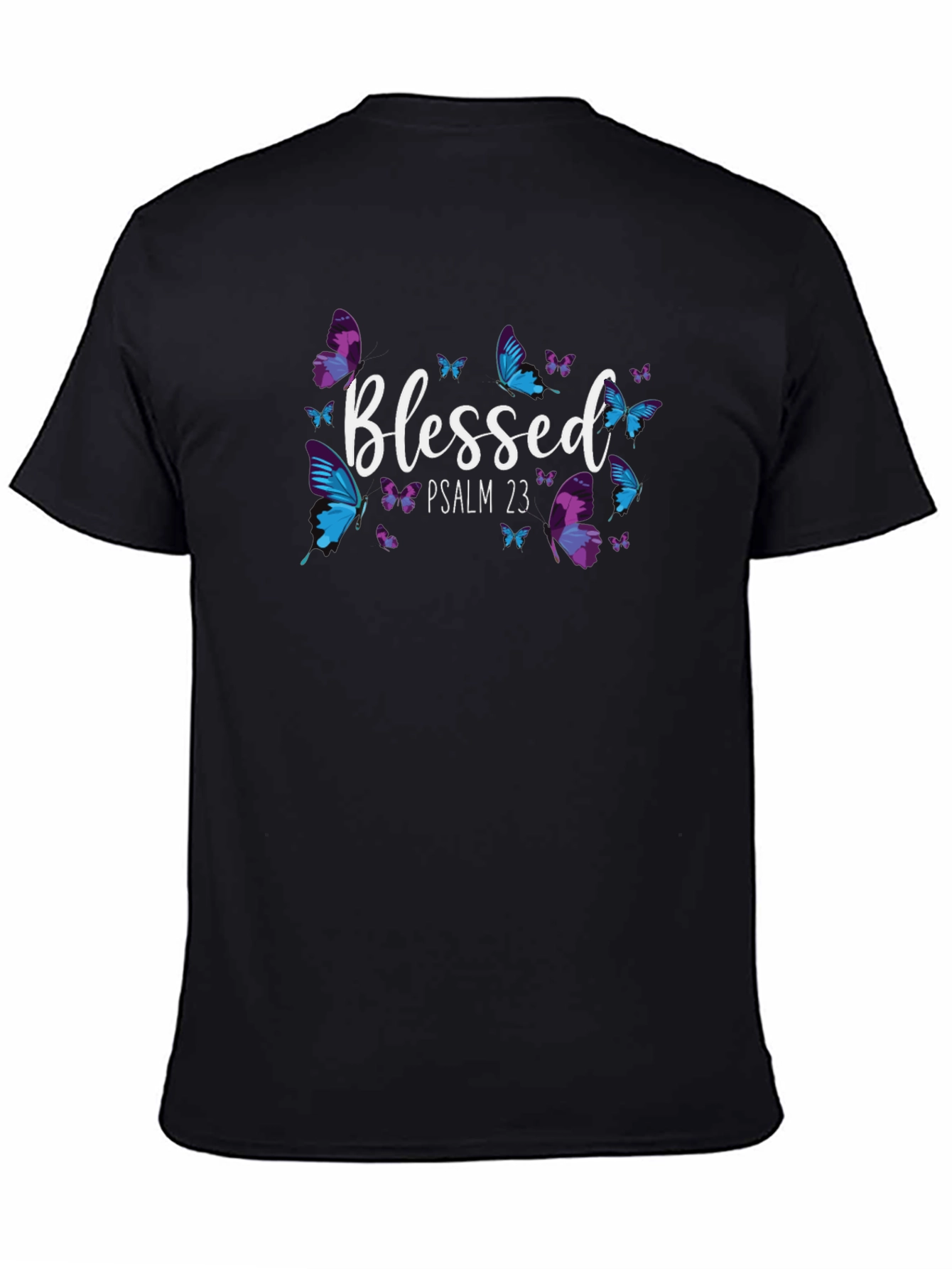 Blessed Psalm 23 Butterfly T-Shirt