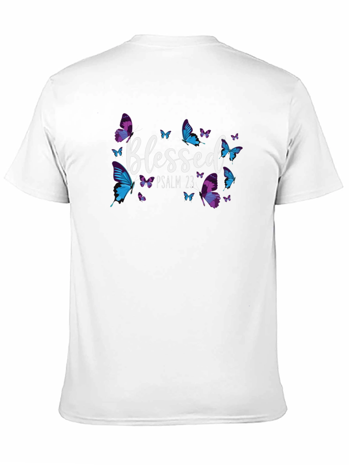 Blessed Psalm 23 Butterfly T-Shirt