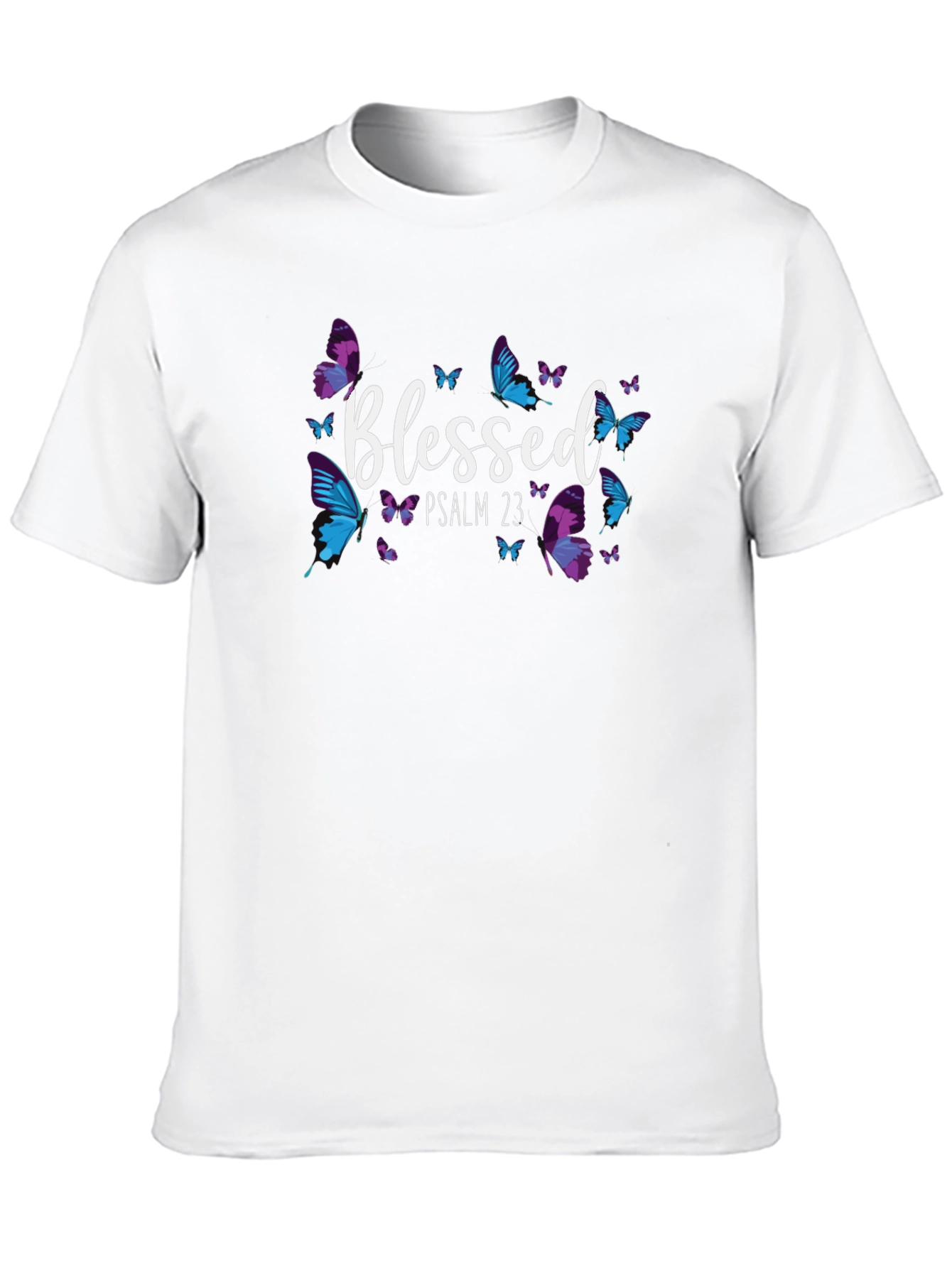 Blessed Psalm 23 Butterfly T-Shirt