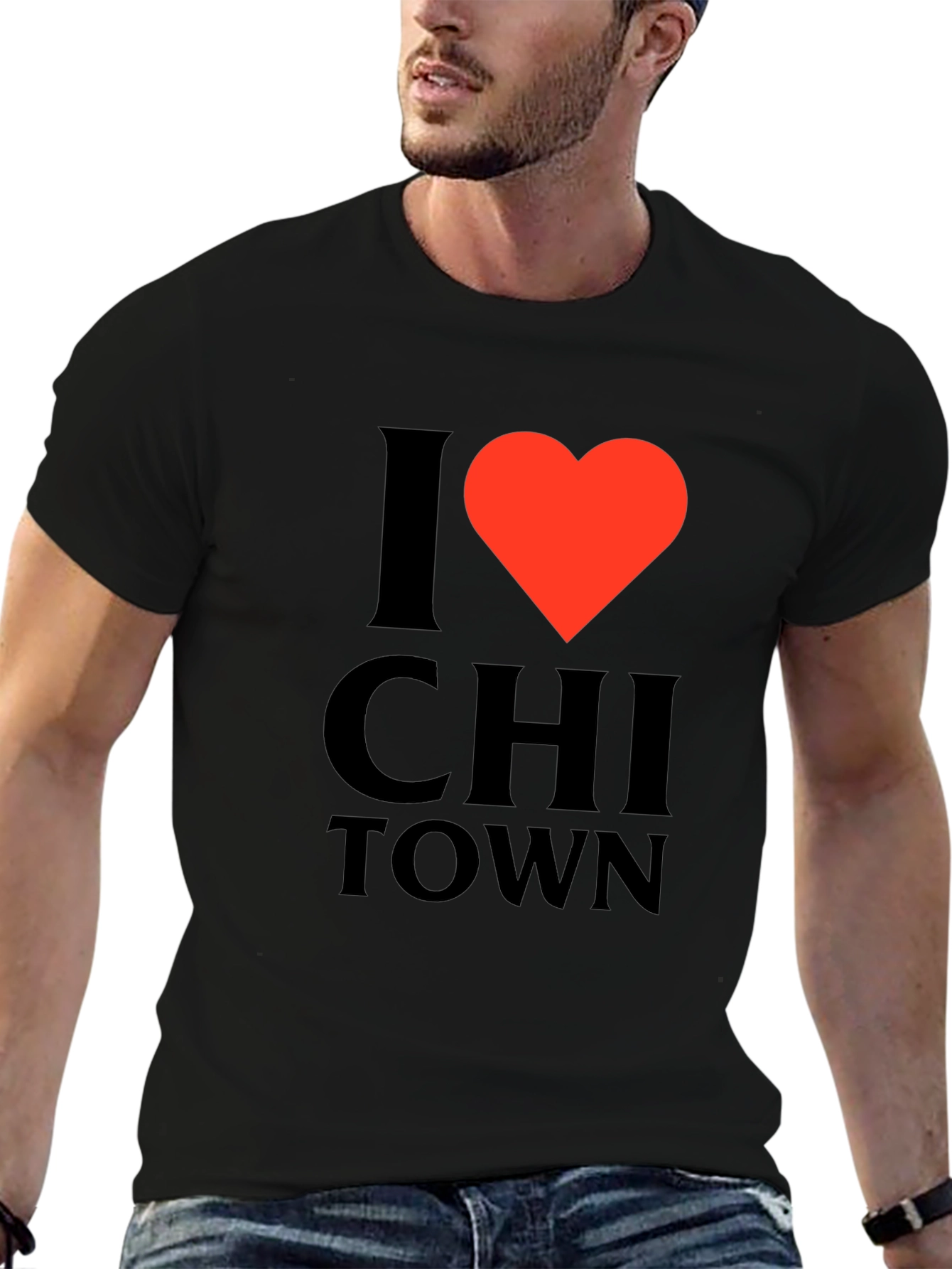 I Heart Chi Town Black T-Shirt