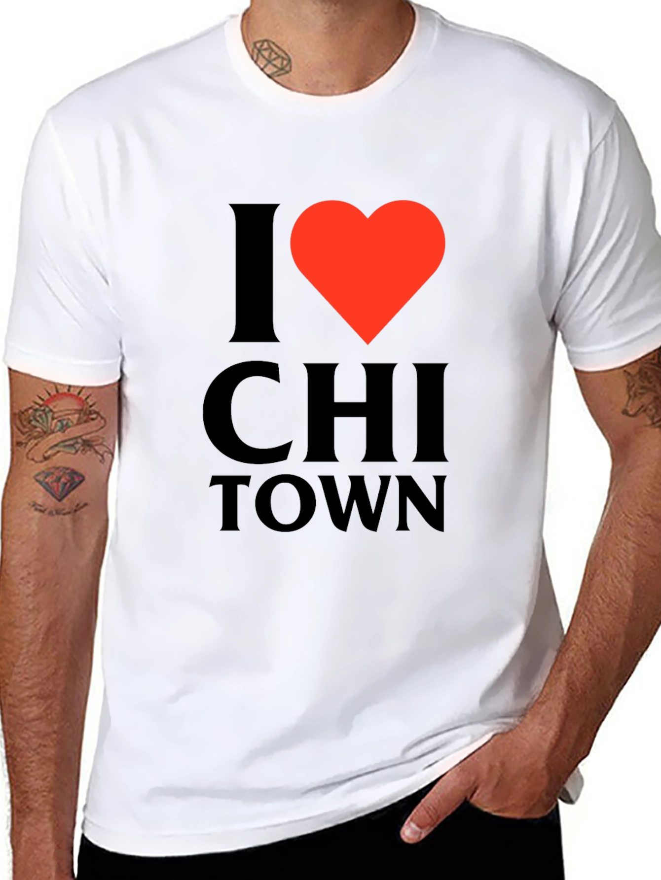 I Heart Chi Town Black T-Shirt