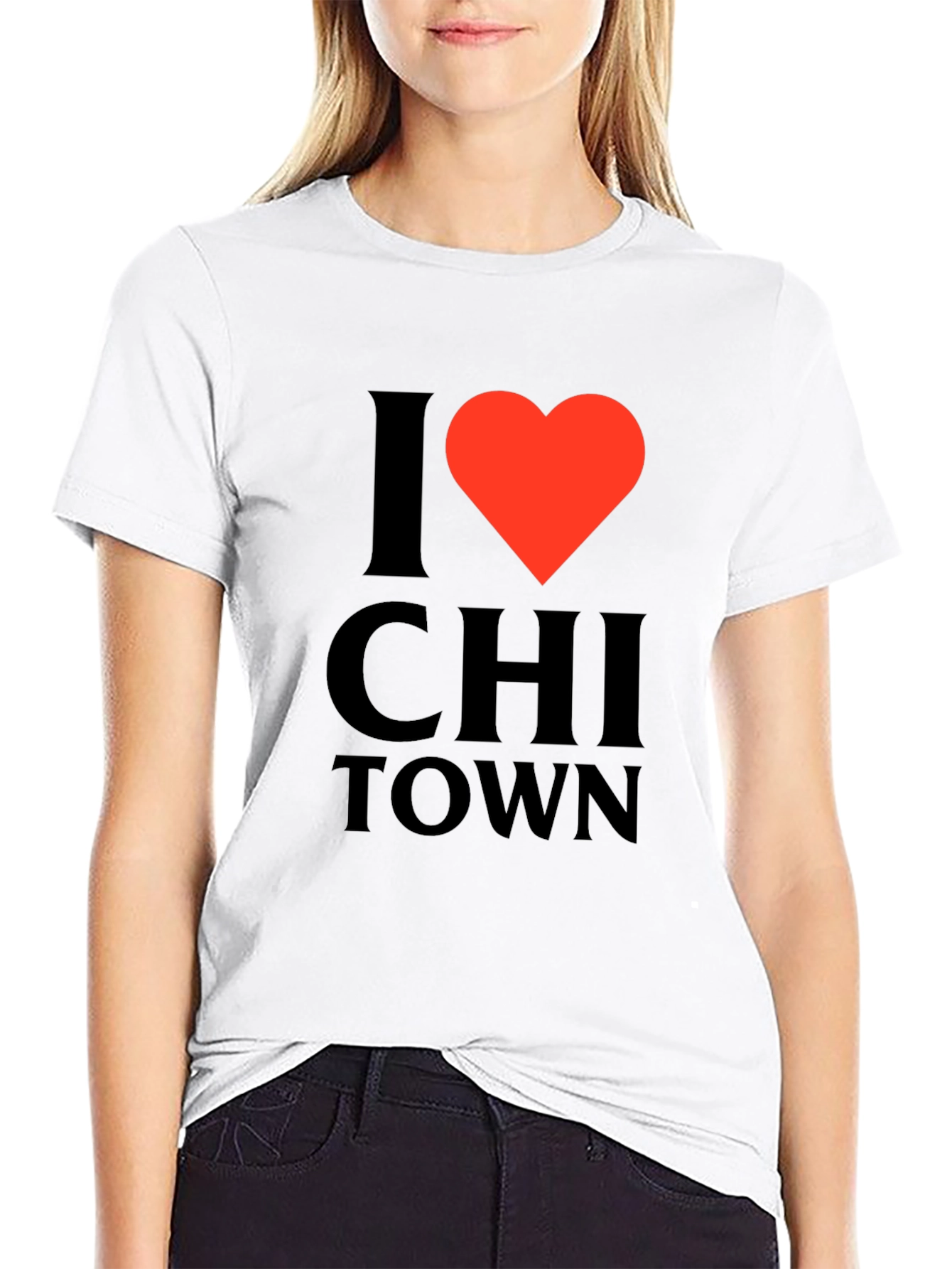 I Heart Chi Town Black T-Shirt