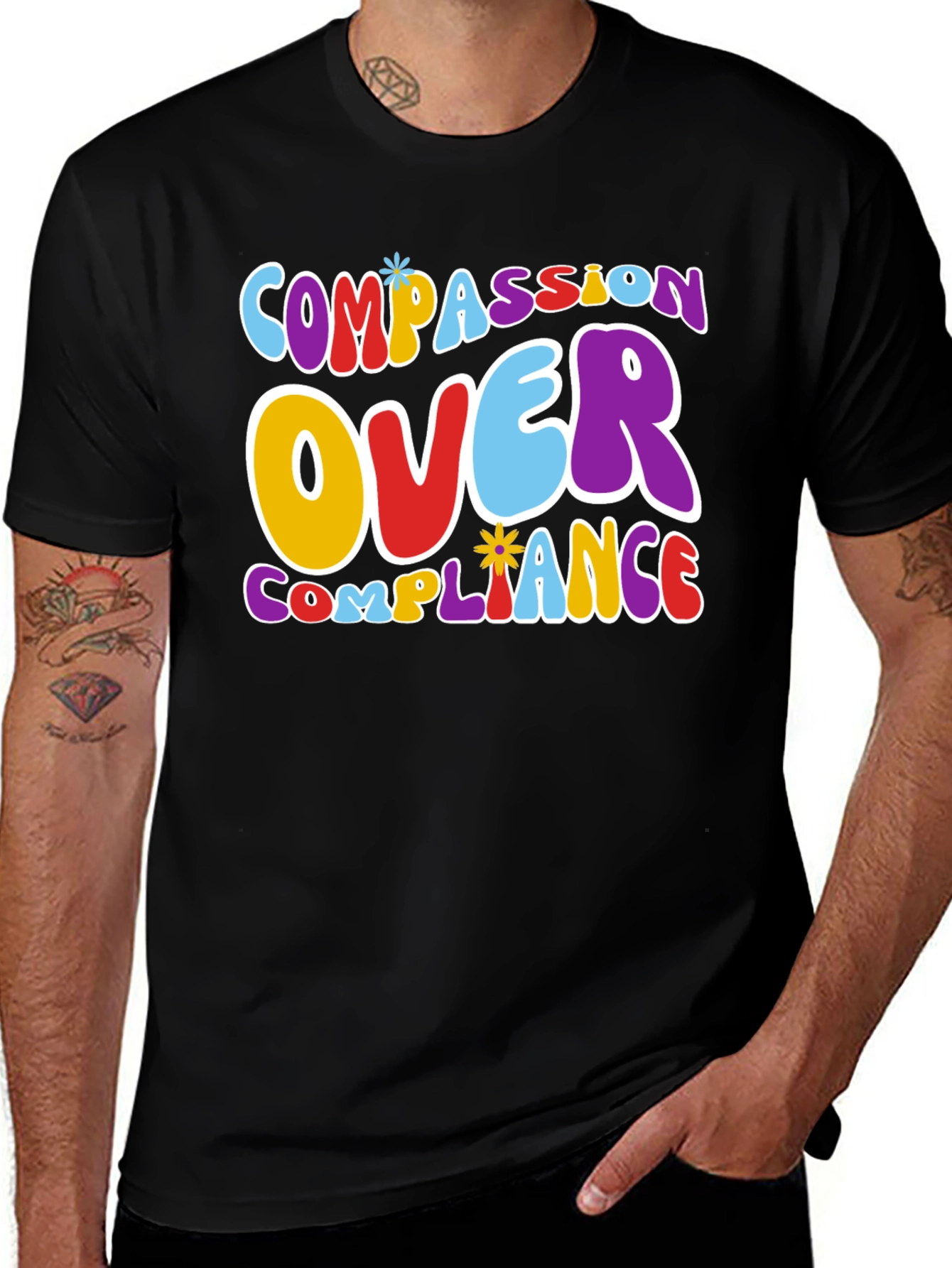 Compassion Over Compliance Graphic Tee