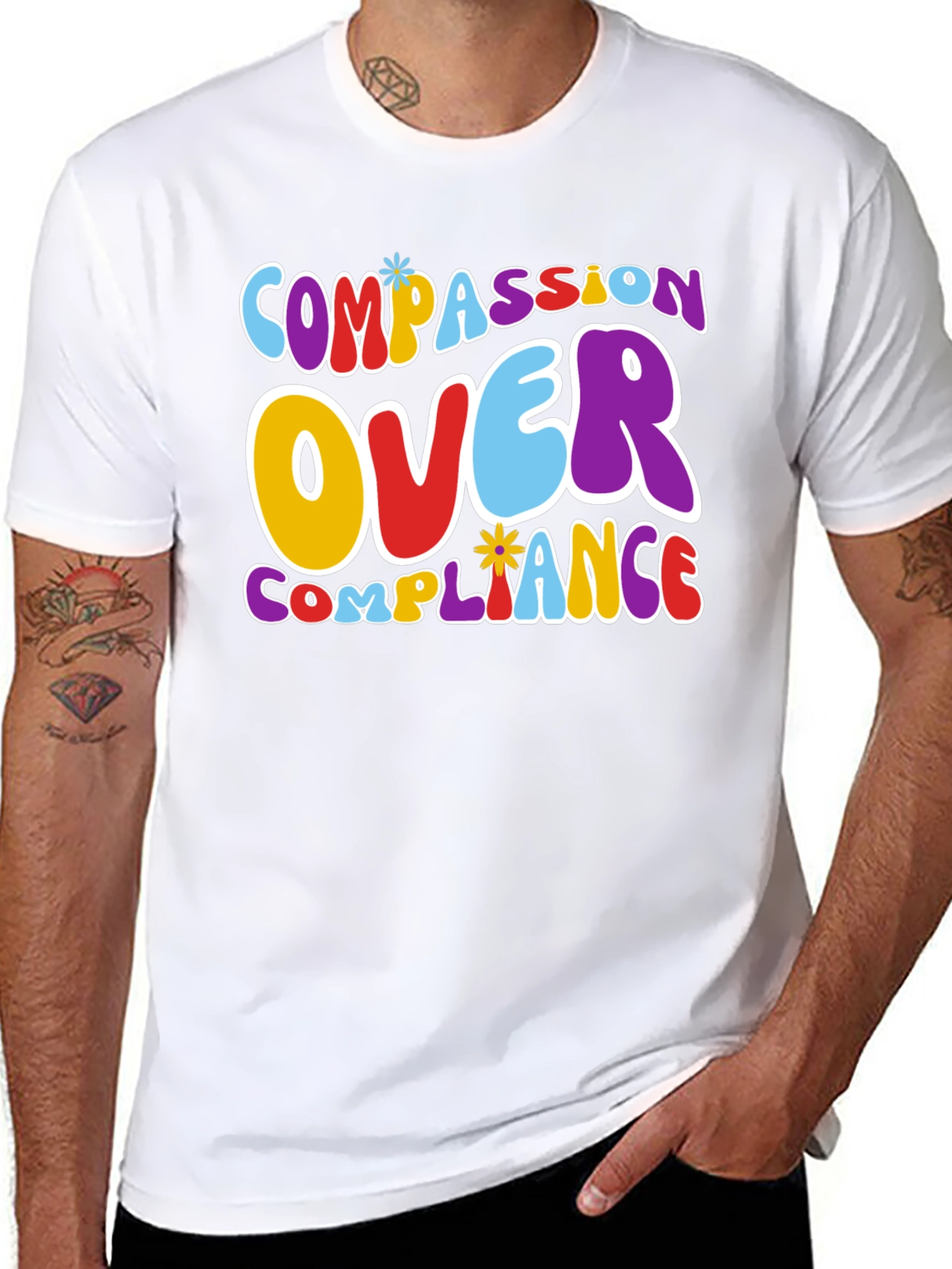 Compassion Over Compliance Graphic Tee