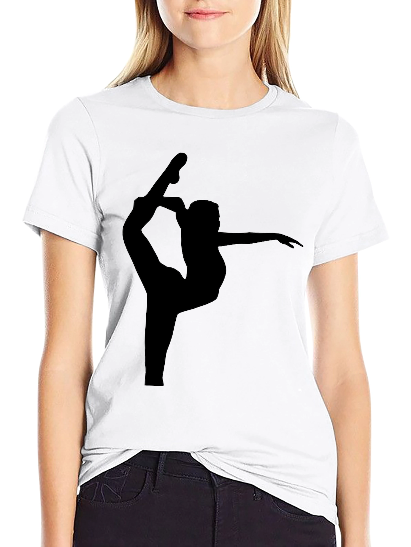 Gymnast Silhouette Black T-Shirt