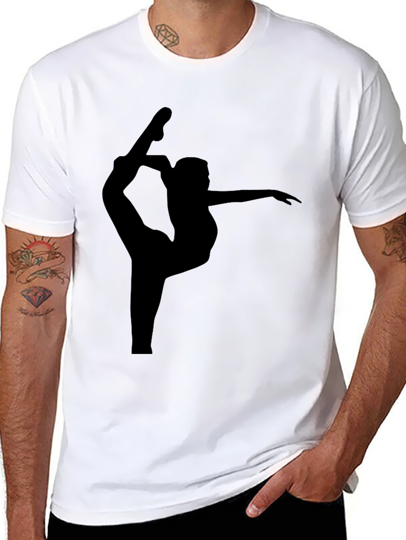 Gymnast Silhouette Black T-Shirt