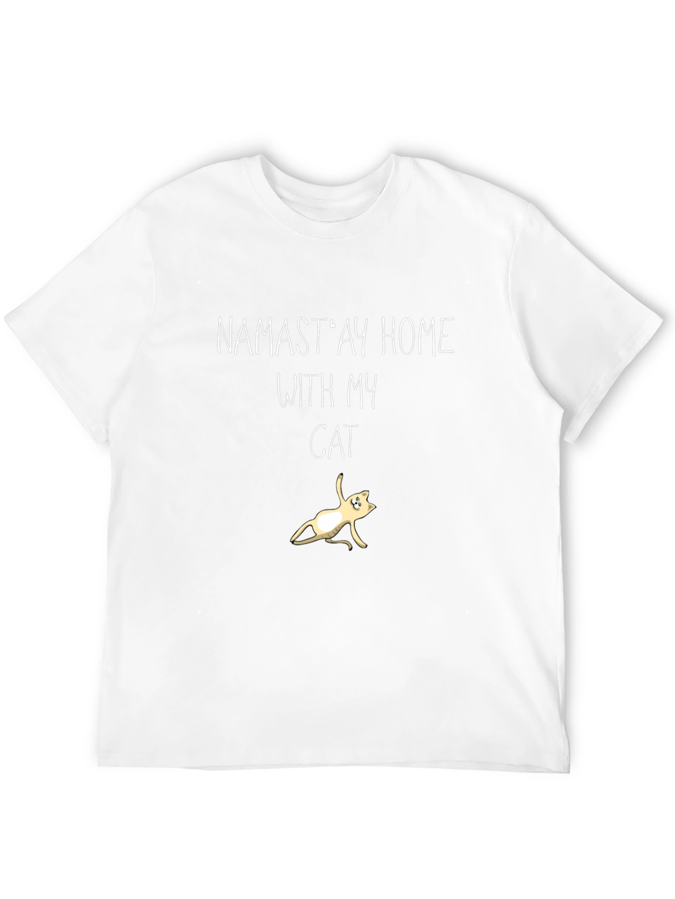 Namastay Home Cat Graphic Tee - Black