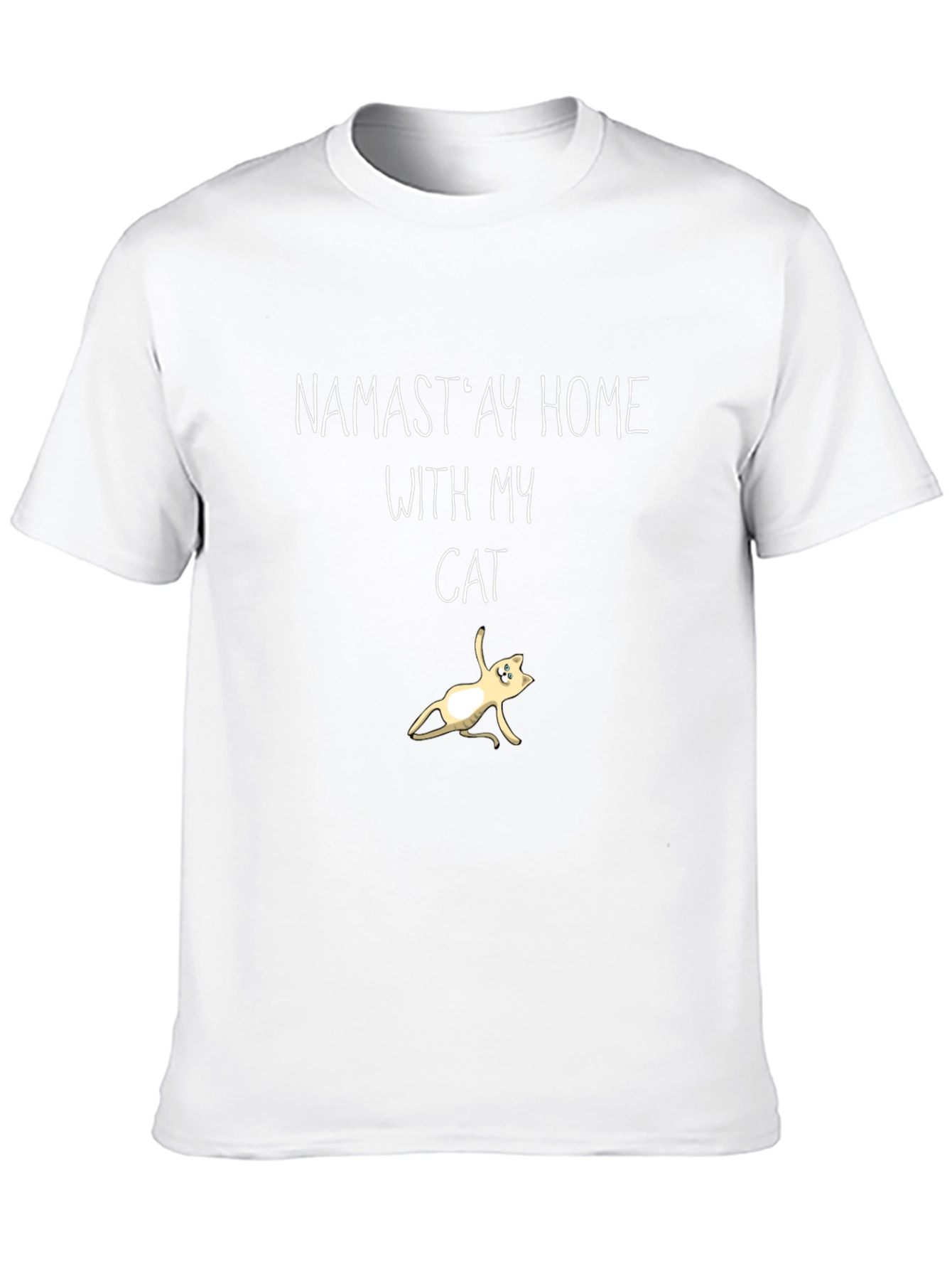 Namastay Home Cat Graphic Tee - Black