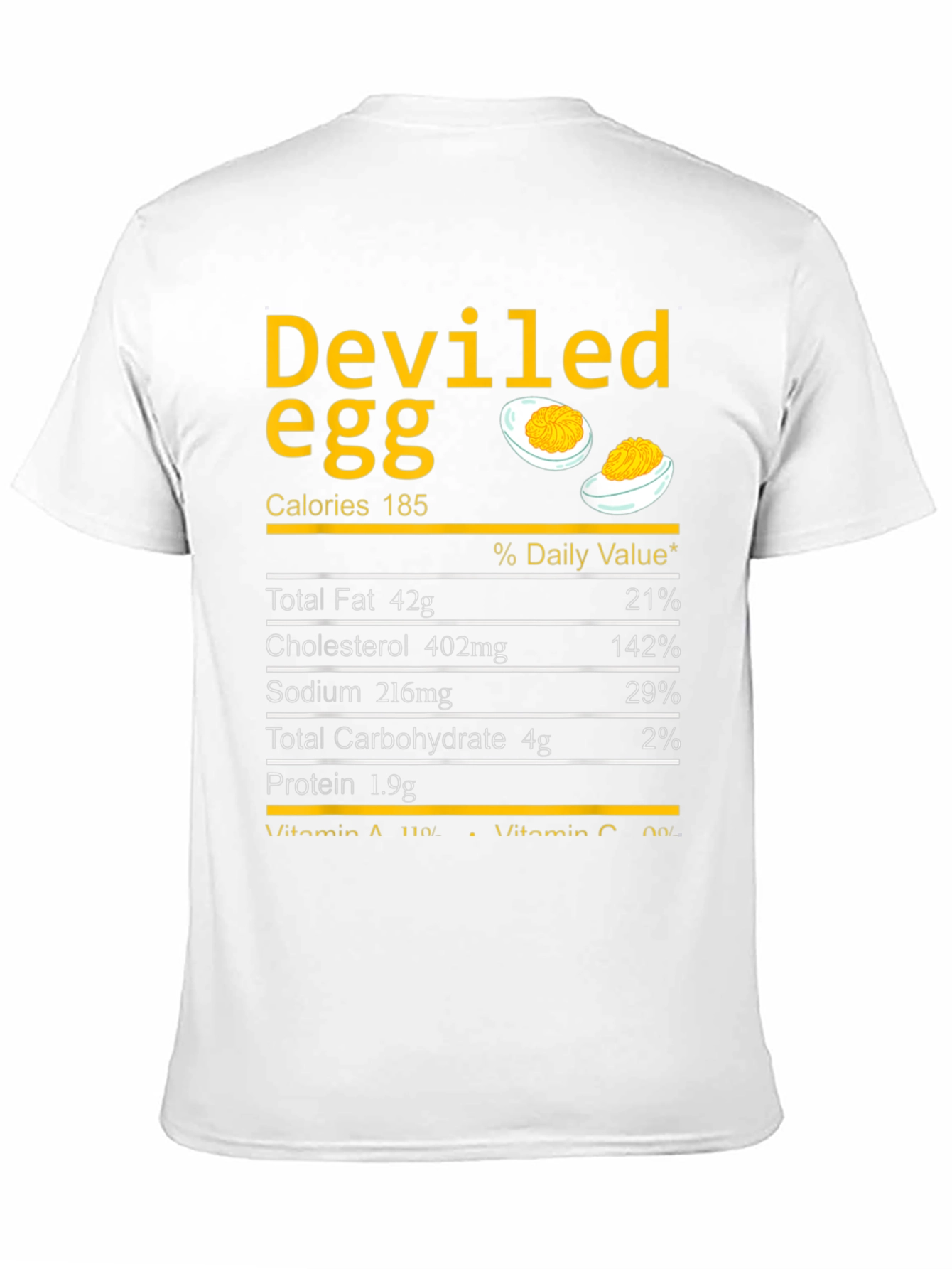 Deviled Egg Nutrition Facts T-Shirt - Funny Foodie Tee