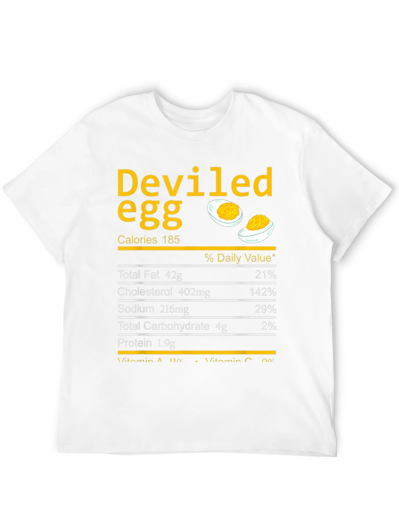 Deviled Egg Nutrition Facts T-Shirt - Funny Foodie Tee