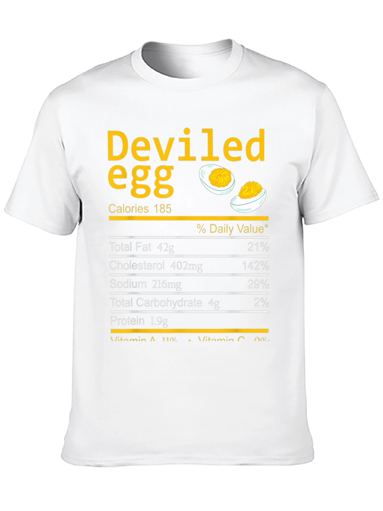 Deviled Egg Nutrition Facts T-Shirt - Funny Foodie Tee