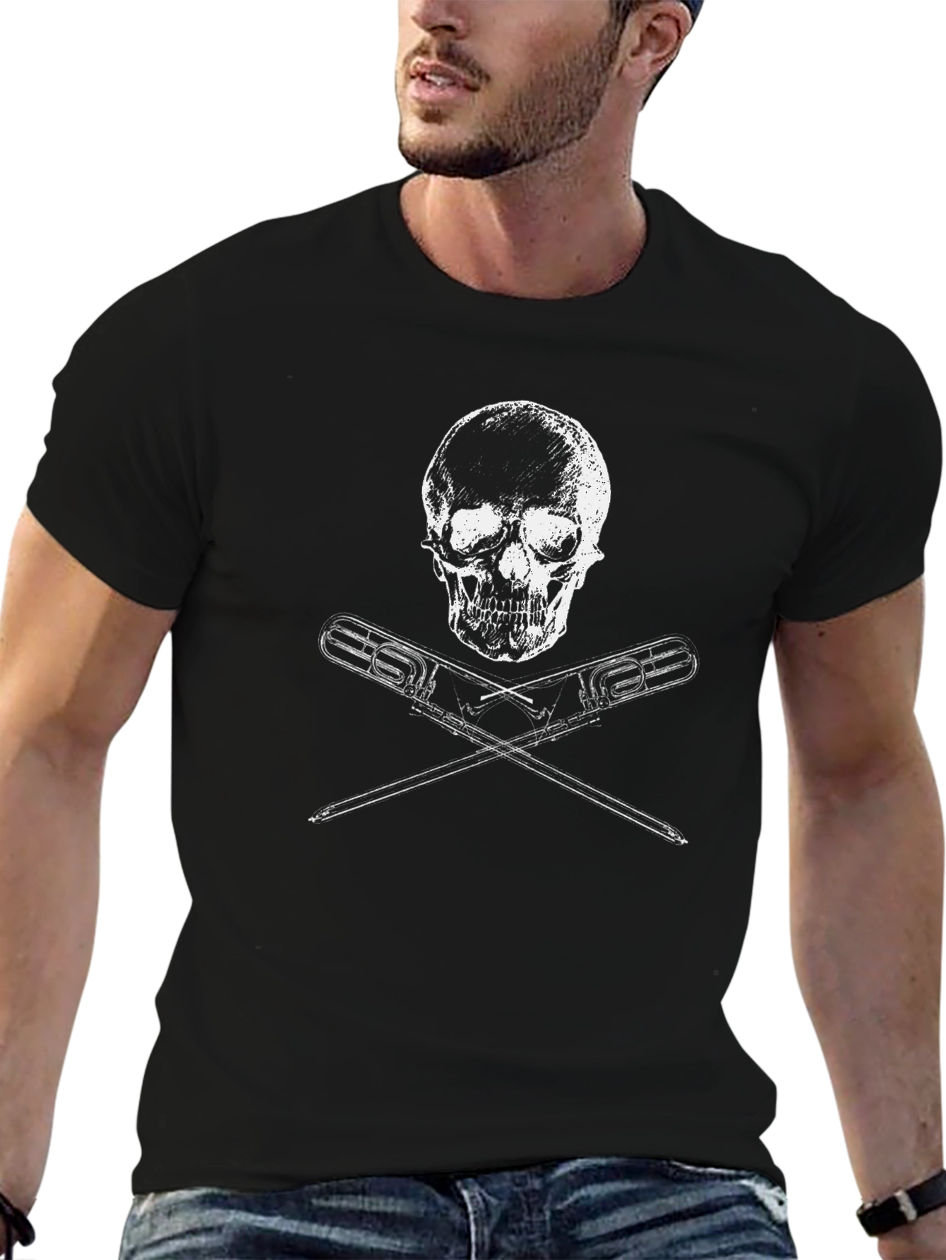 Skull & Crossed Wrenches Black T-Shirt