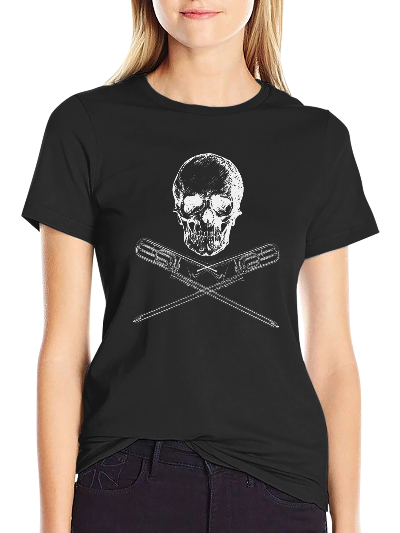 Skull & Crossed Wrenches Black T-Shirt