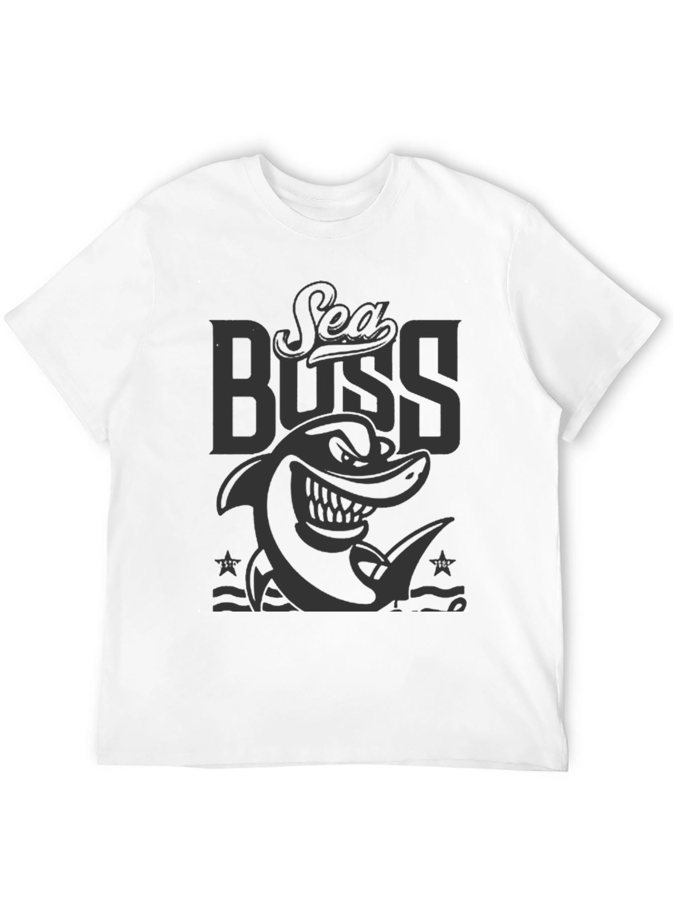 Sea Boss Graphic T-Shirt - Black Cotton Tee