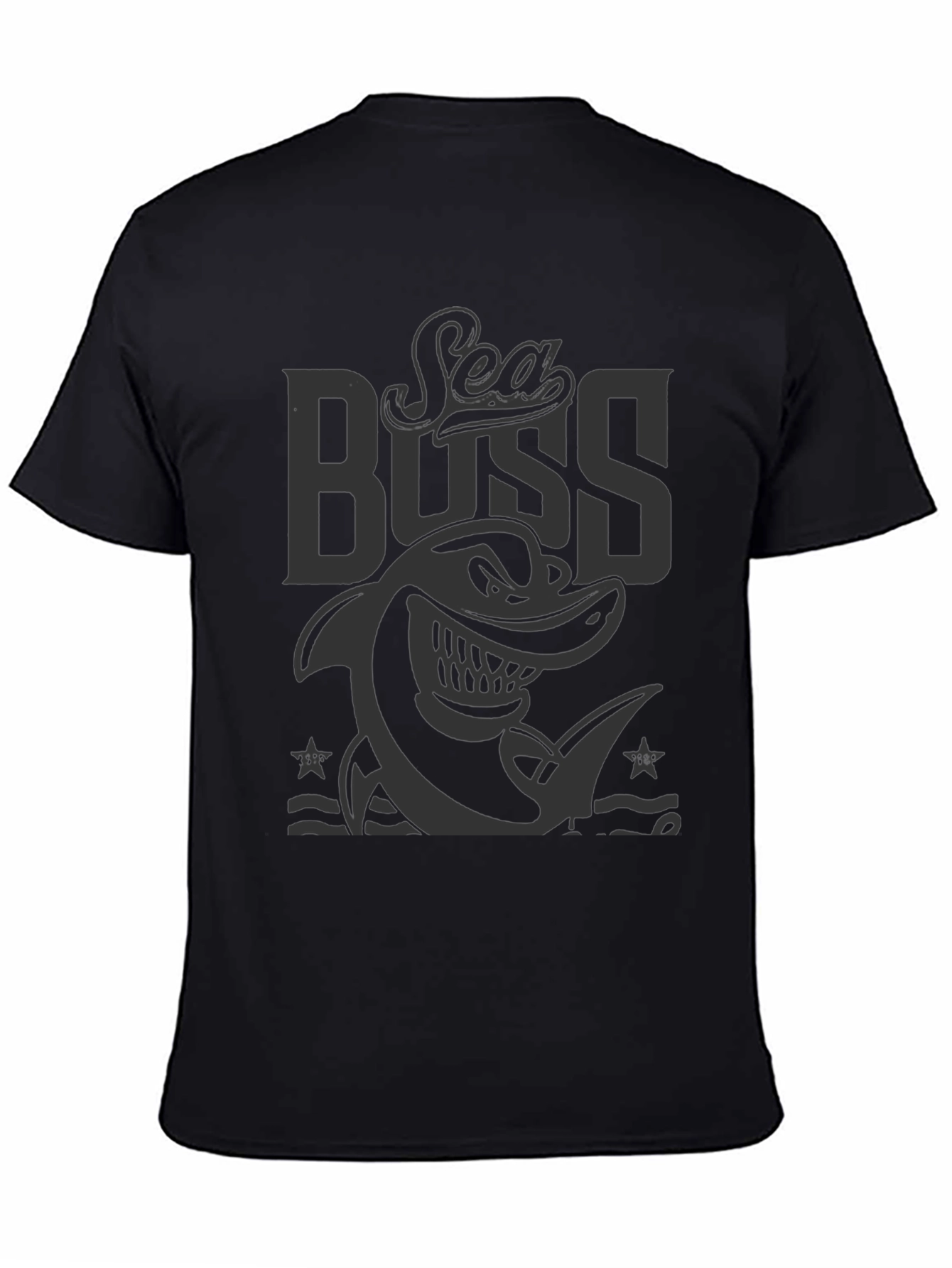 Sea Boss Graphic T-Shirt - Black Cotton Tee