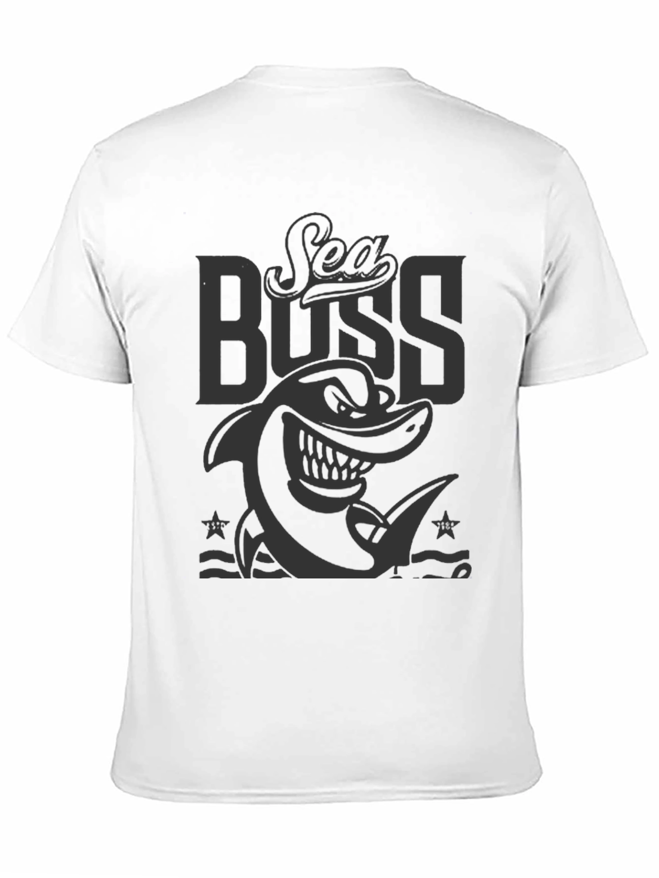 Sea Boss Graphic T-Shirt - Black Cotton Tee