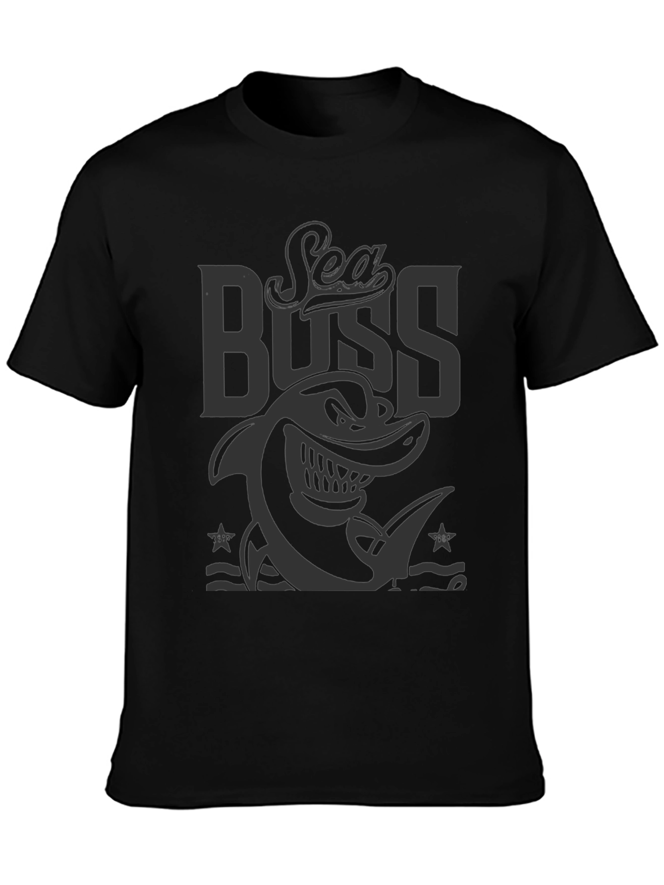 Sea Boss Graphic T-Shirt - Black Cotton Tee