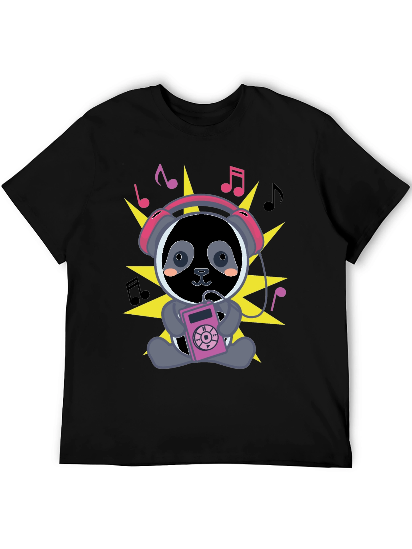 Panda DJ Black T-Shirt