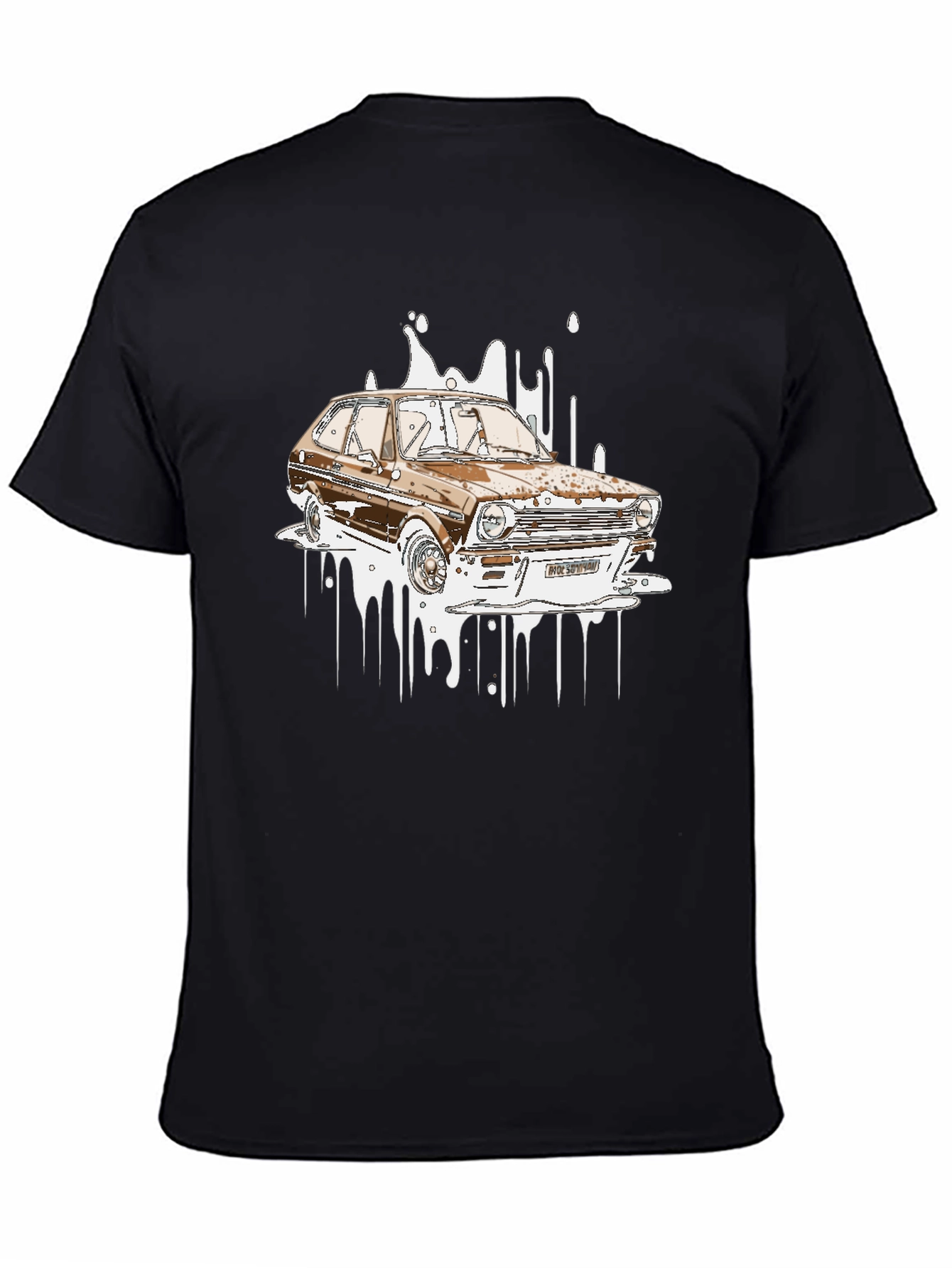 Retro Car Graphic Tee - Black