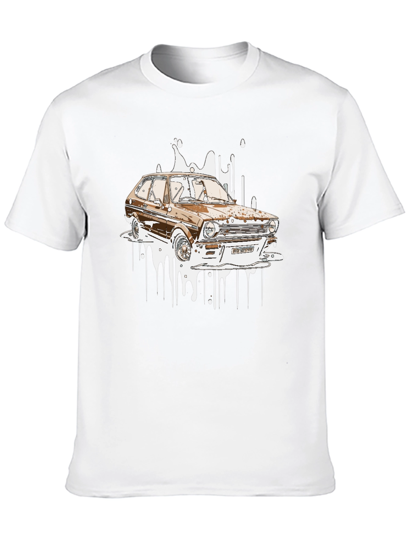 Retro Car Graphic Tee - Black