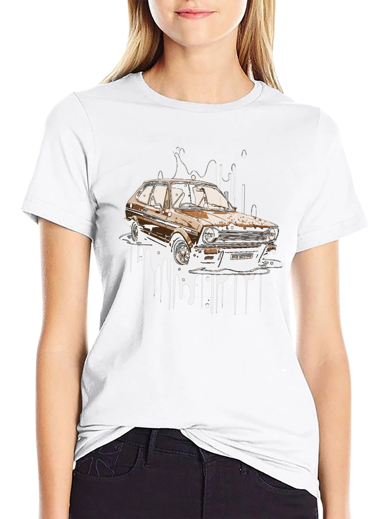 Retro Car Graphic Tee - Black