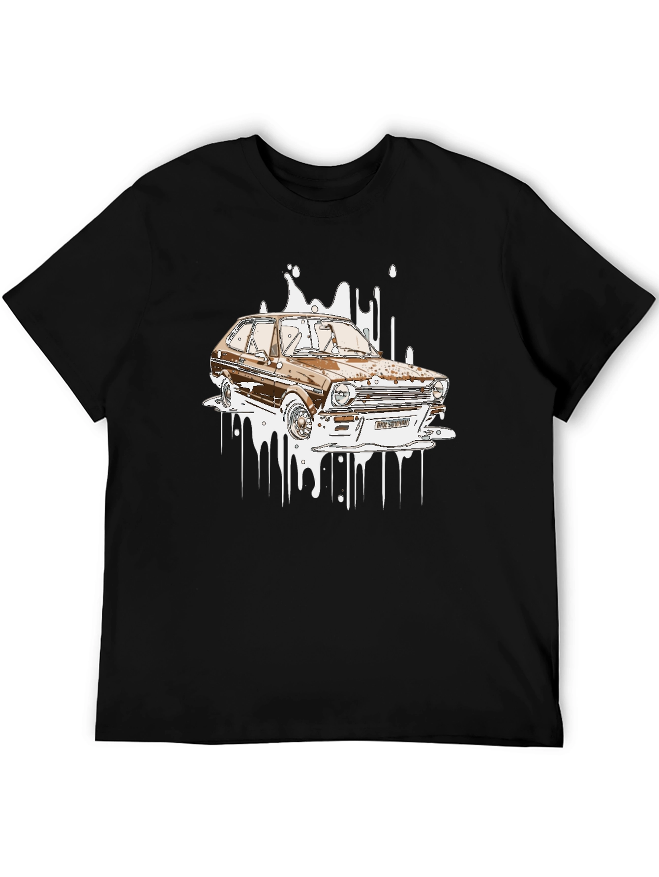 Retro Car Graphic Tee - Black