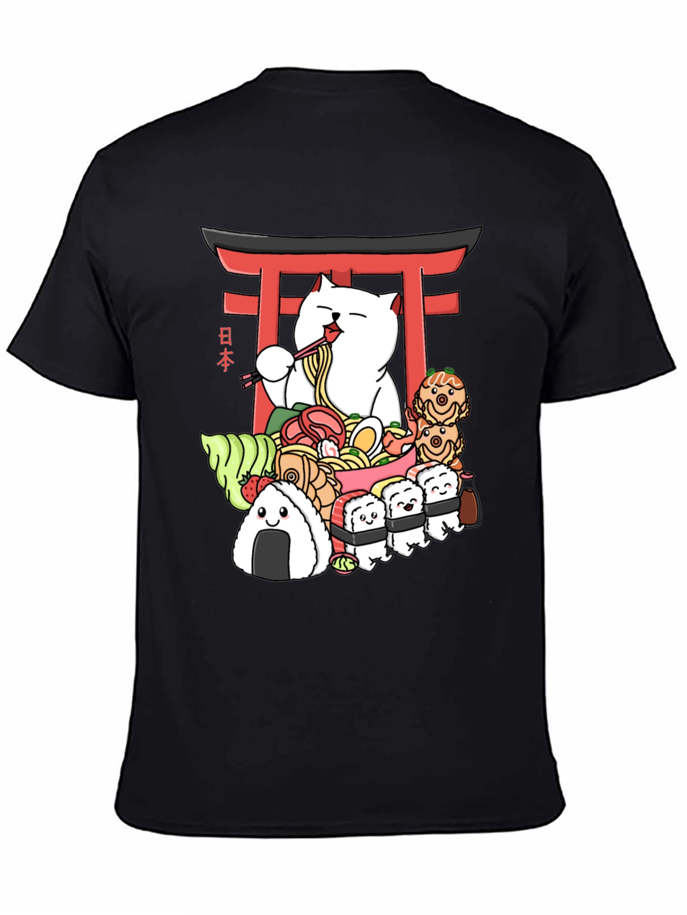 Ramen Cat Graphic T-Shirt