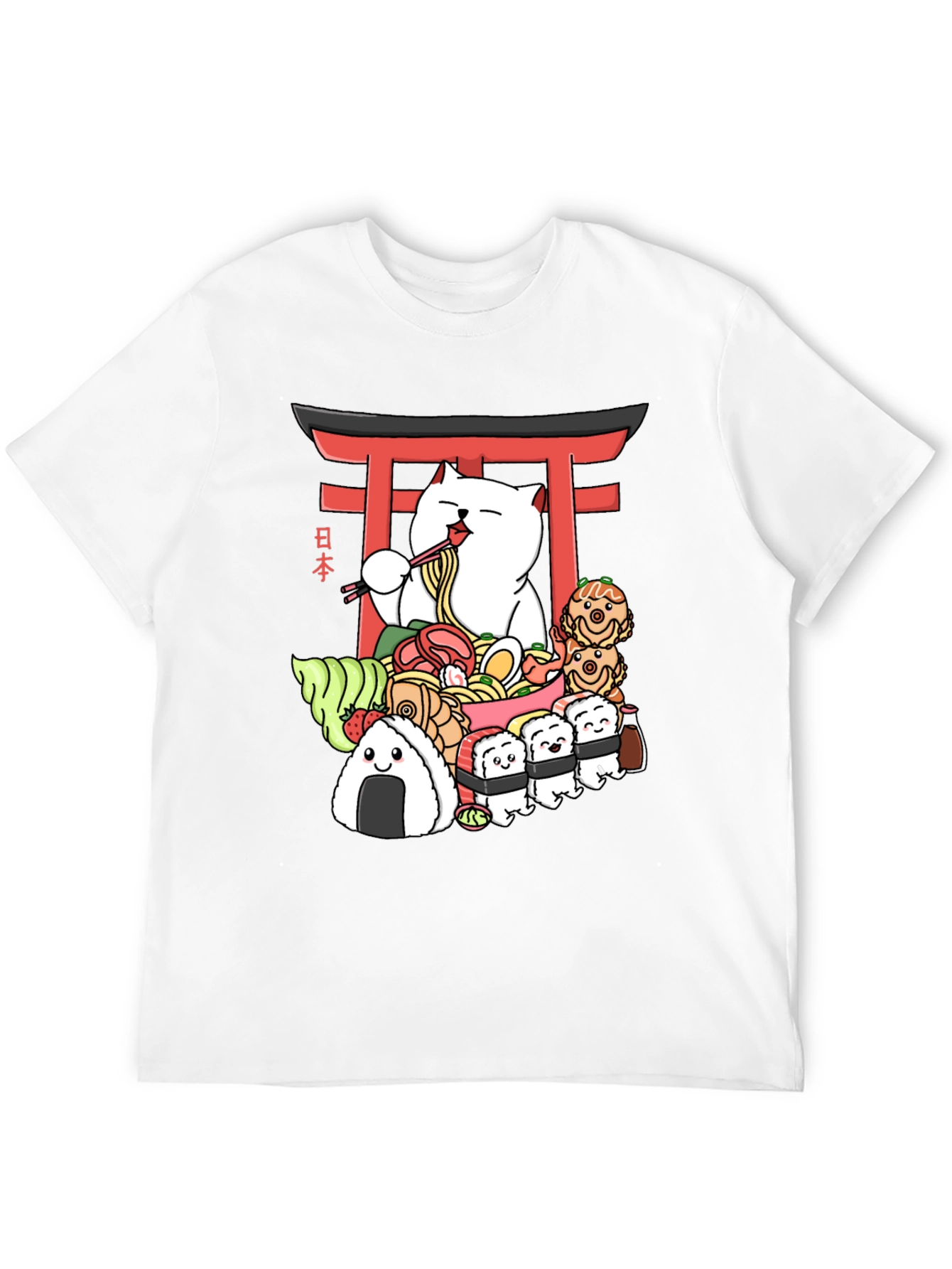 Ramen Cat Graphic T-Shirt