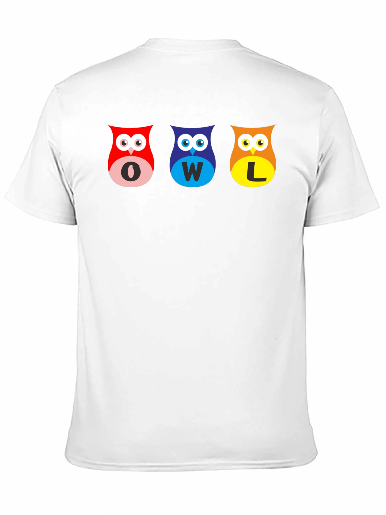 Owl Letter Graphic Black T-Shirt