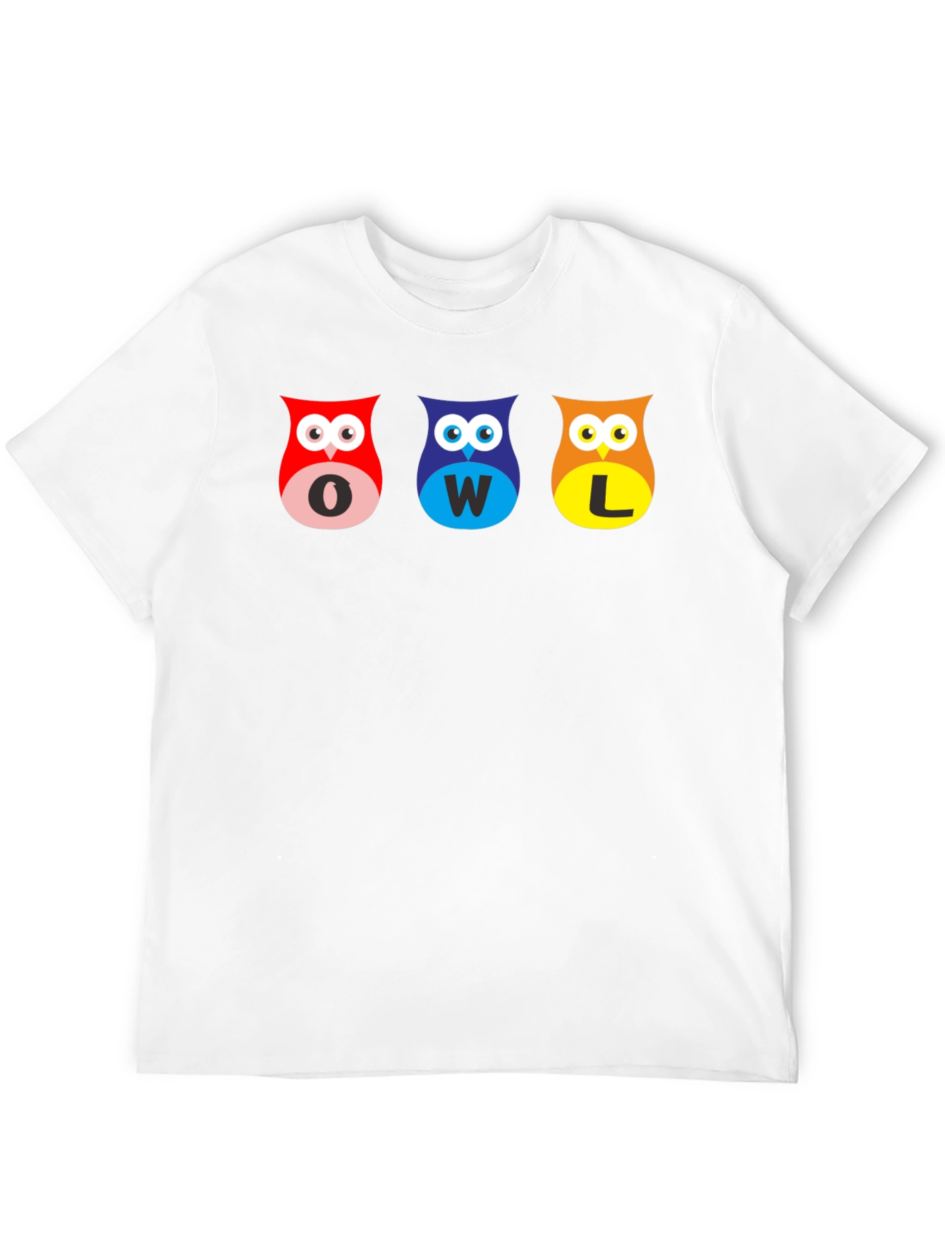 Owl Letter Graphic Black T-Shirt