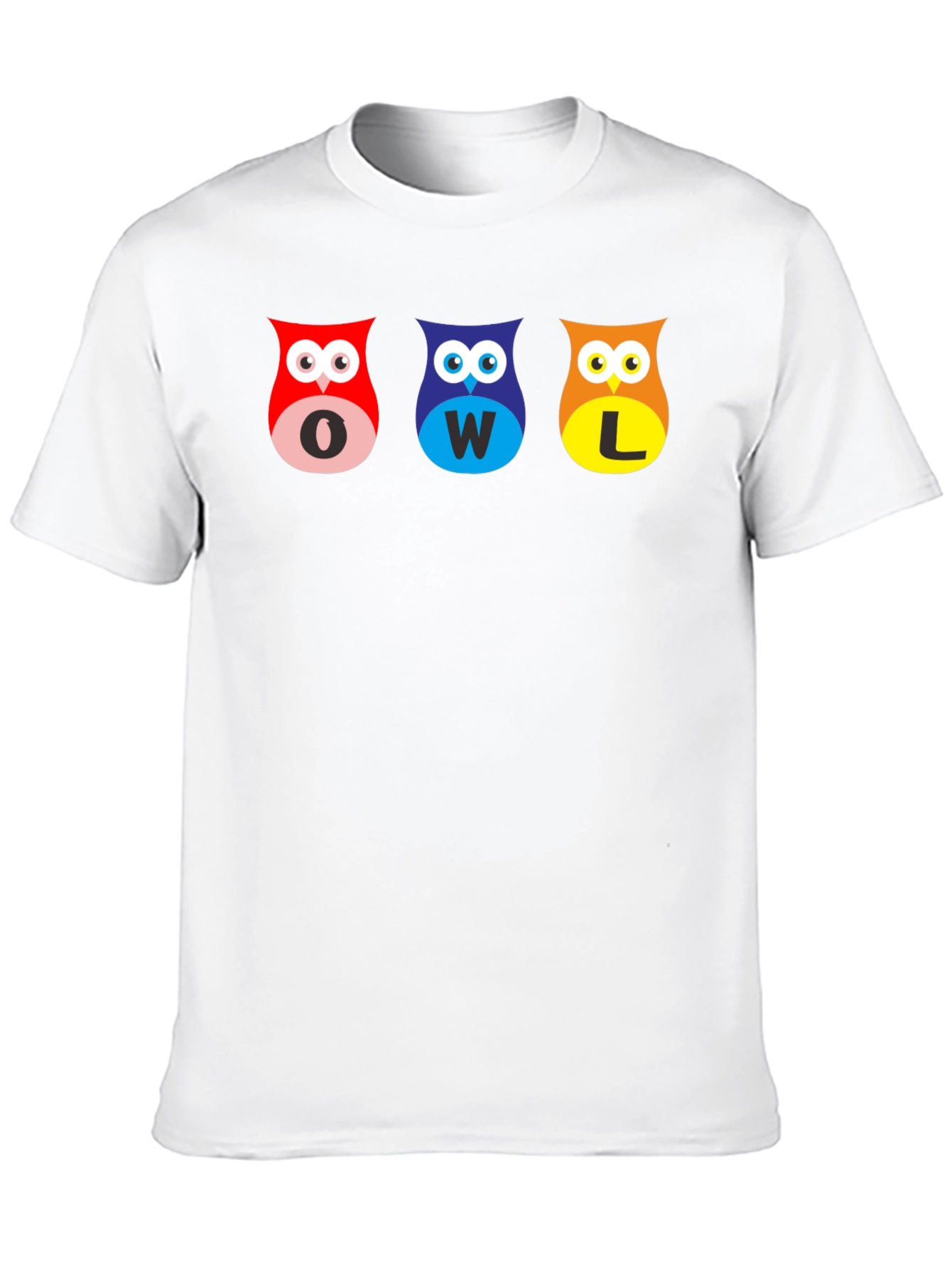 Owl Letter Graphic Black T-Shirt