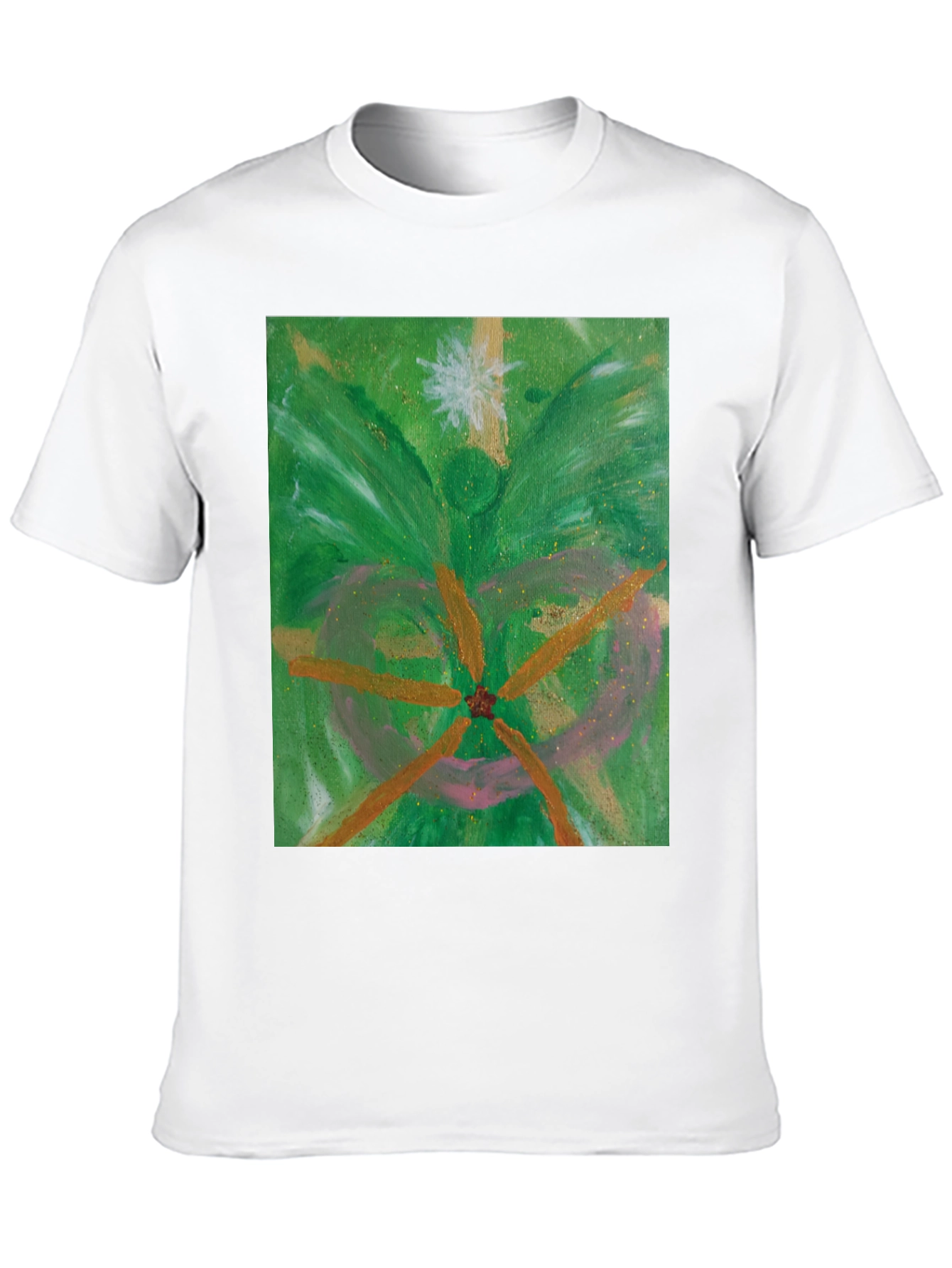 Green Abstract Art Tee - Unique Graphic T-Shirt
