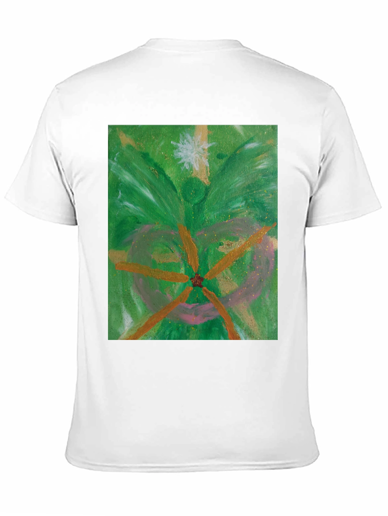 Green Abstract Art Tee - Unique Graphic T-Shirt