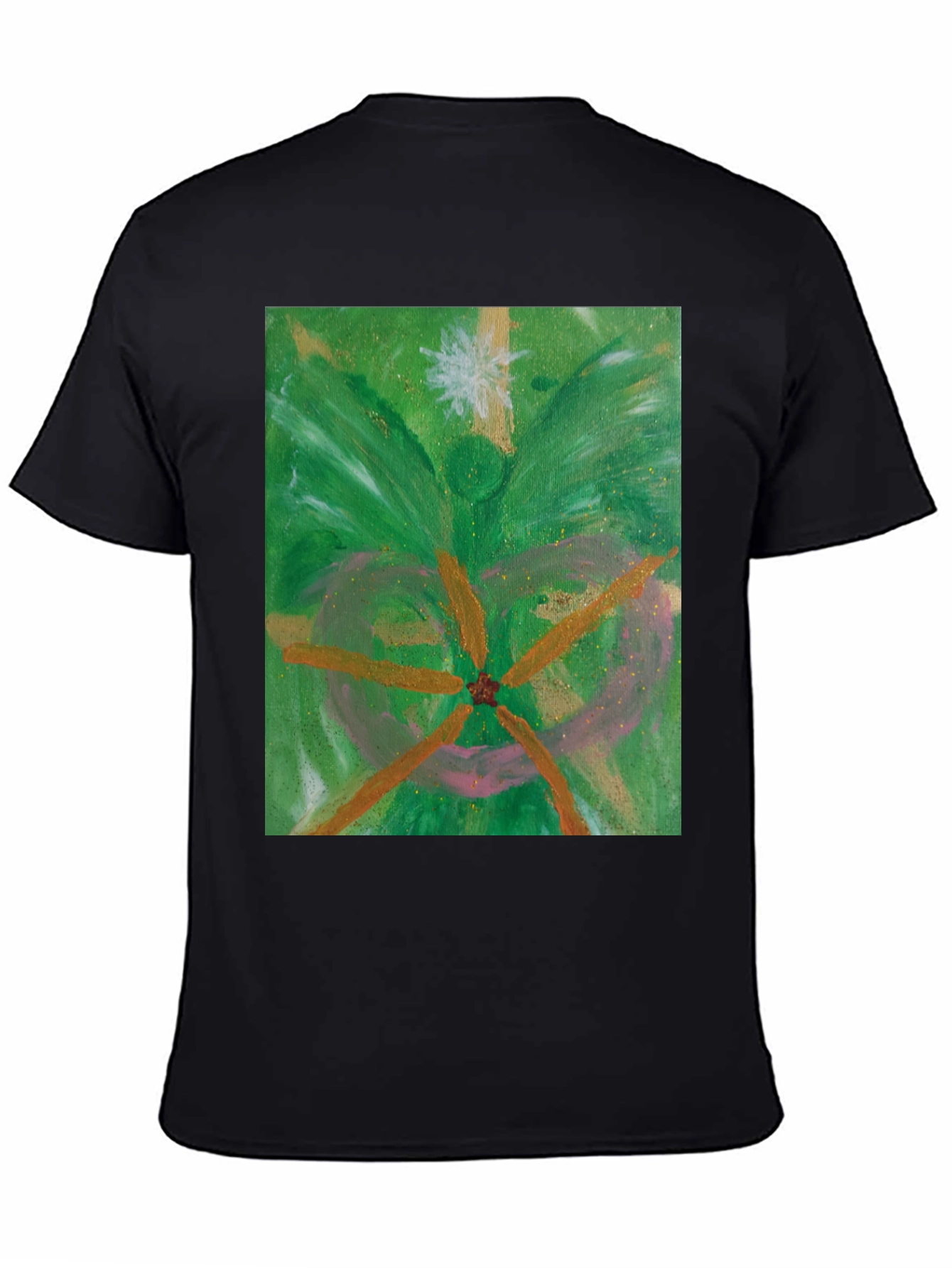 Green Abstract Art Tee - Unique Graphic T-Shirt
