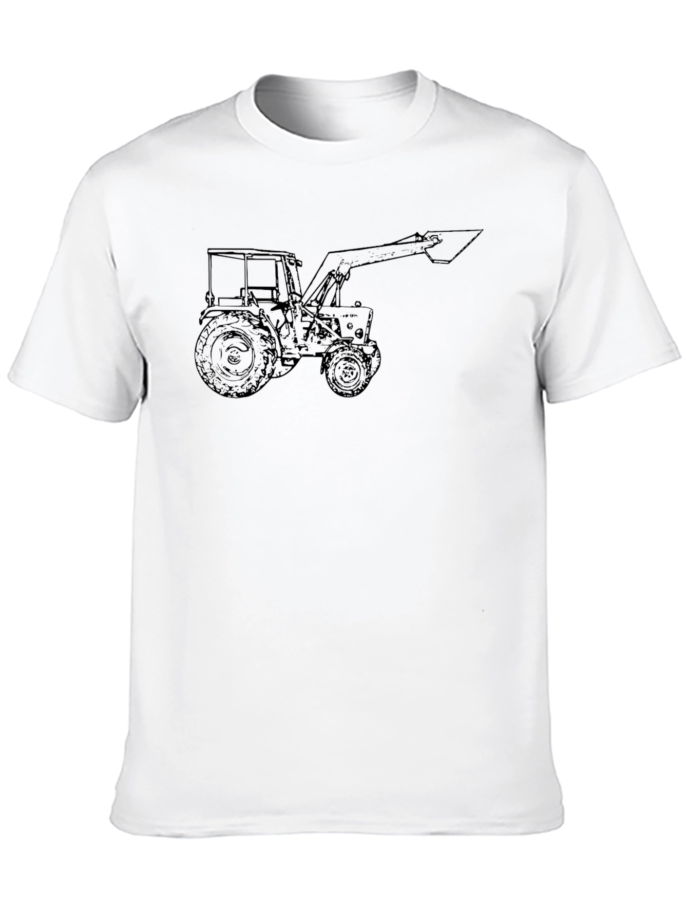 Tractor Graphic Tee - Black Cotton