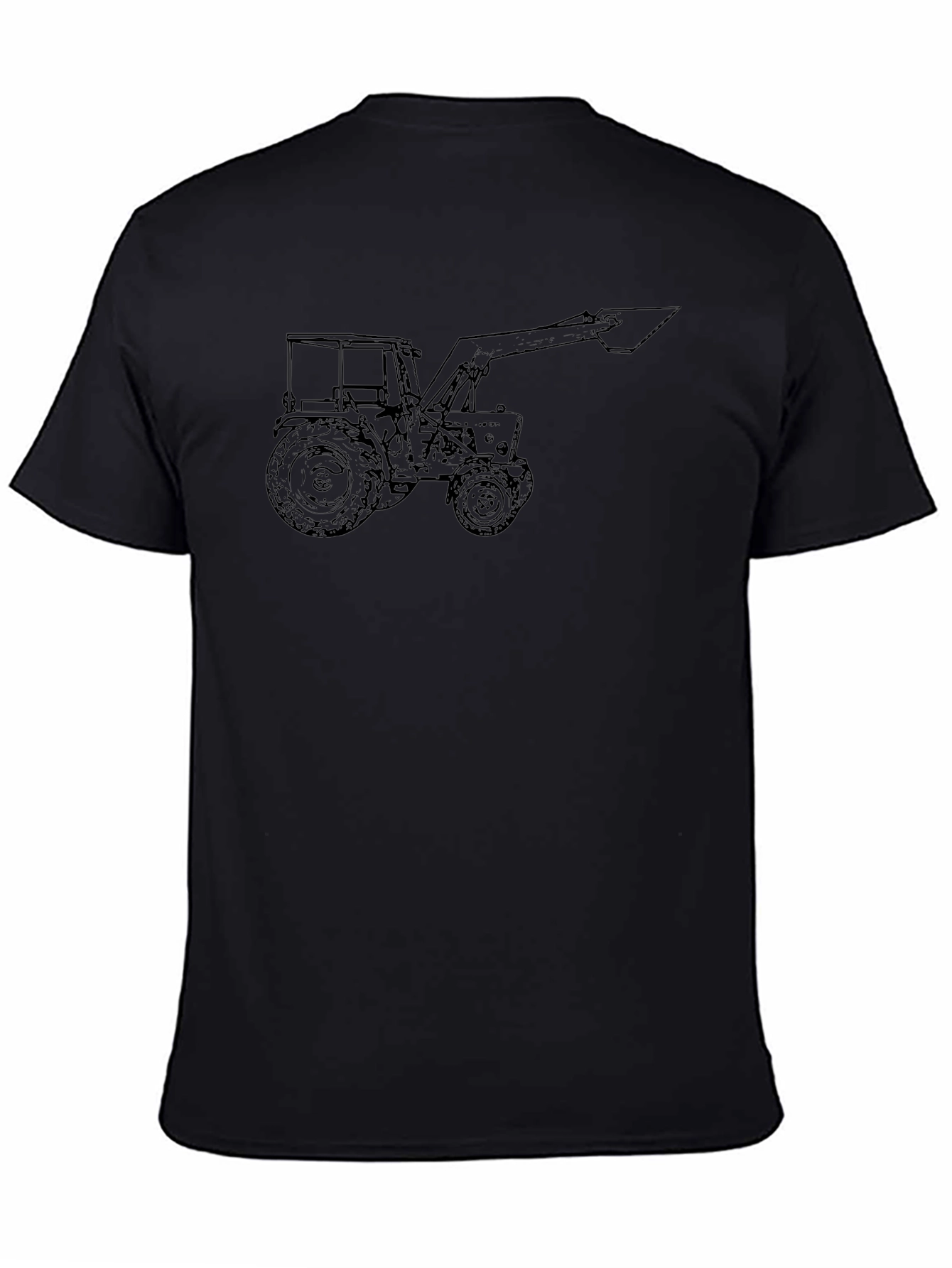 Tractor Graphic Tee - Black Cotton