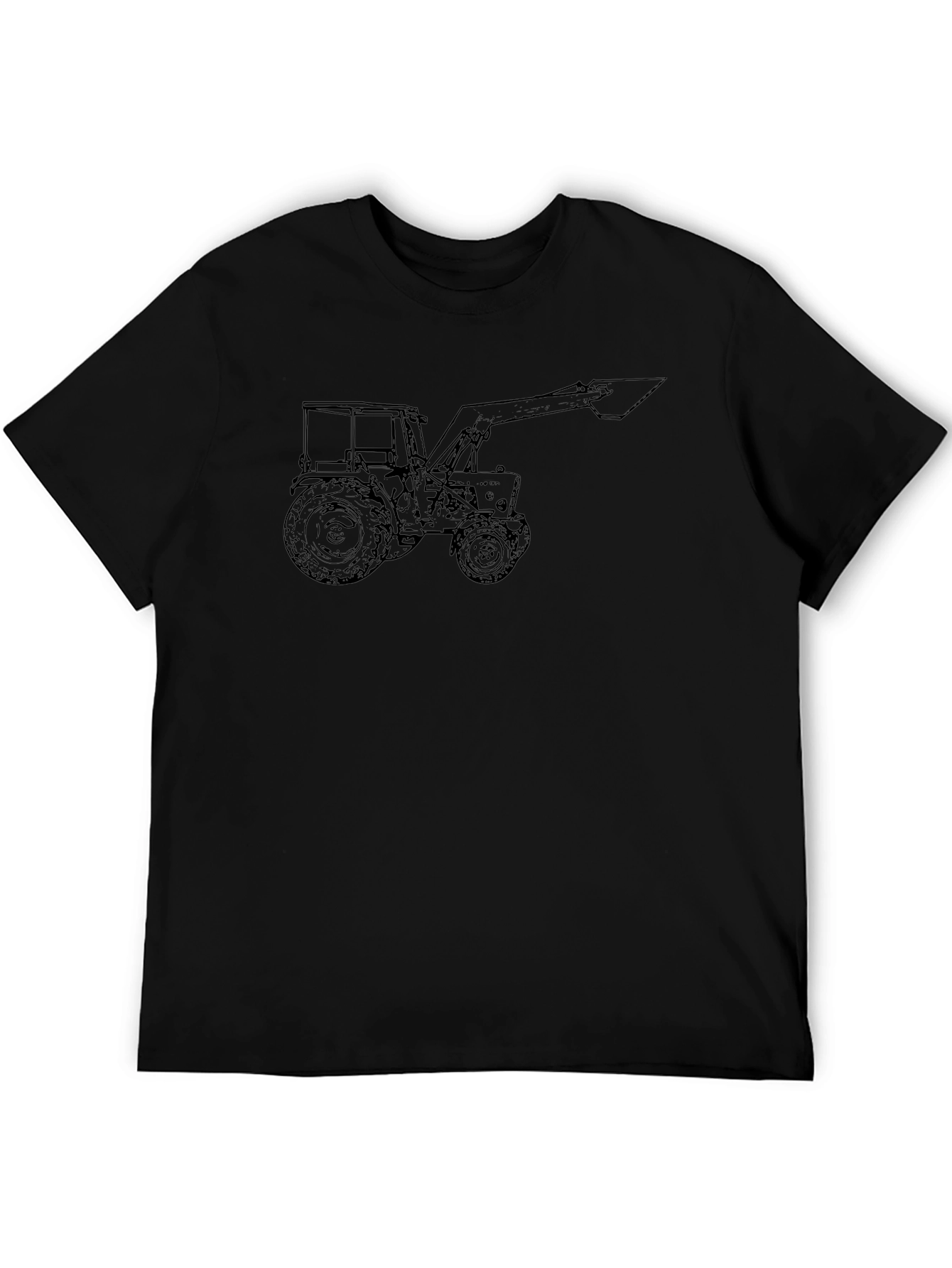 Tractor Graphic Tee - Black Cotton