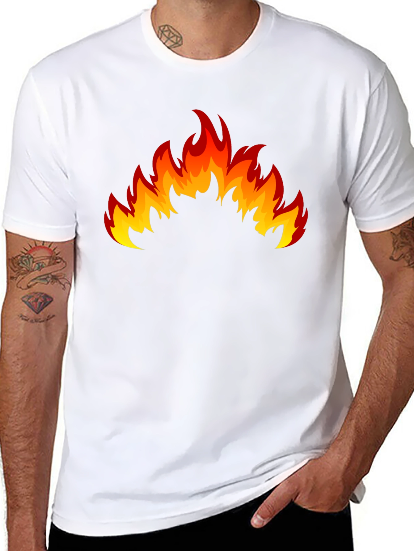 Flaming Hot Black Graphic T-Shirt