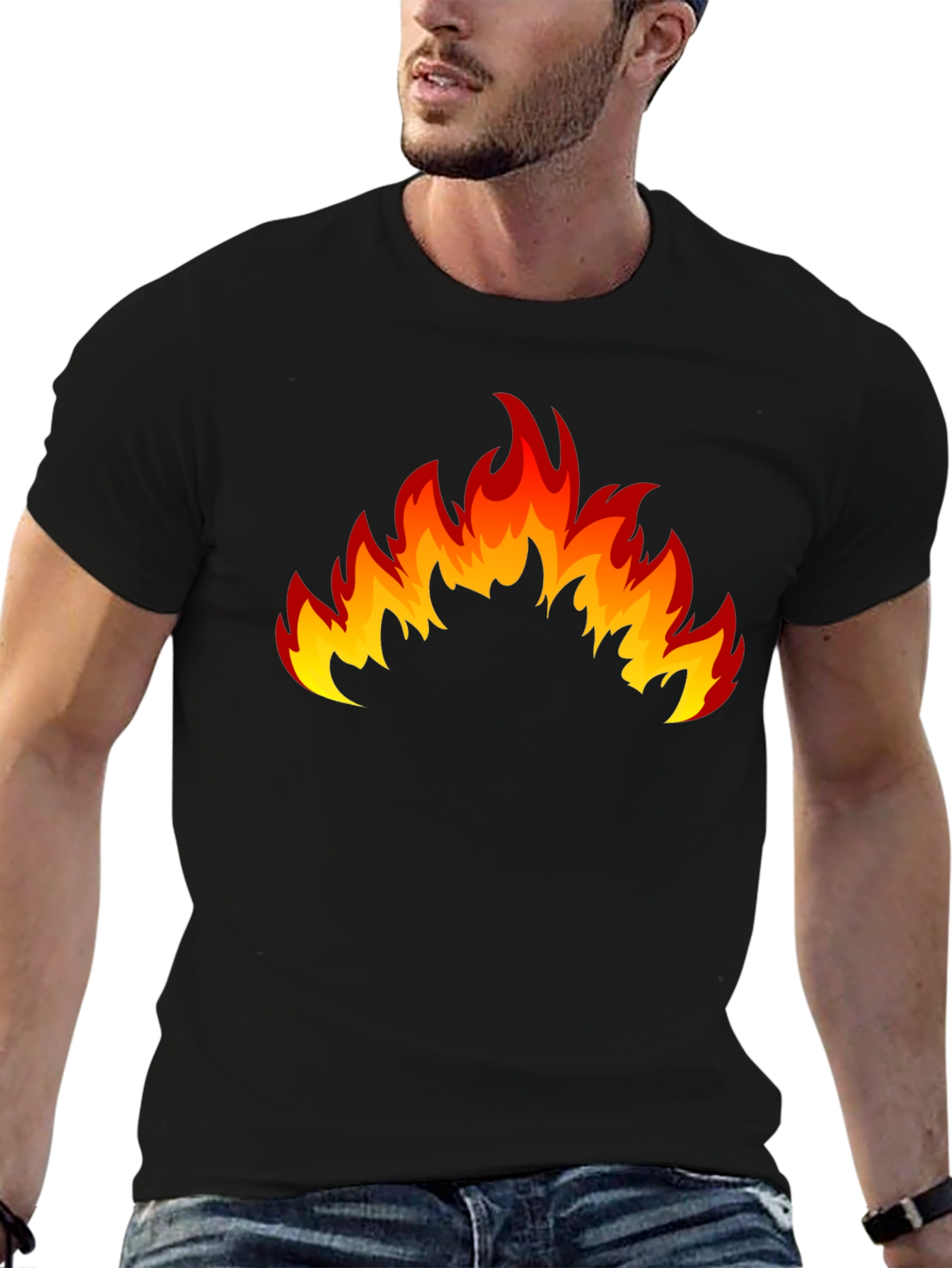Flaming Hot Black Graphic T-Shirt